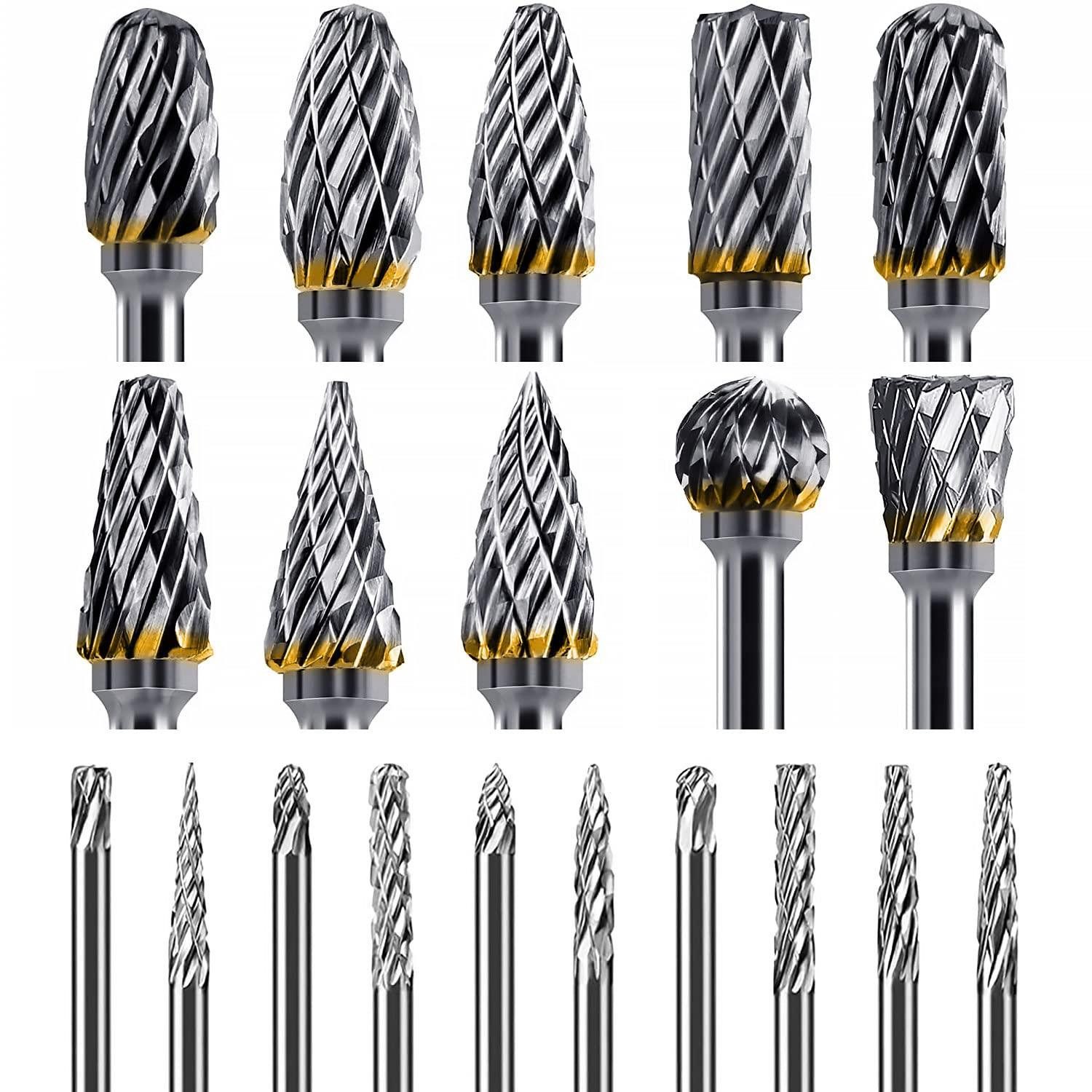 10-teiliges Hartmetall-Fräser-Set Mit 3mm Schaft – Doppelschnitt, Für Holz, Metall & Kunststoff 10-teiliges Hartmetall-Fräser-Set Mit 3mm Schaft – Doppelschnitt, Für Holz, Metall & Kunststoff