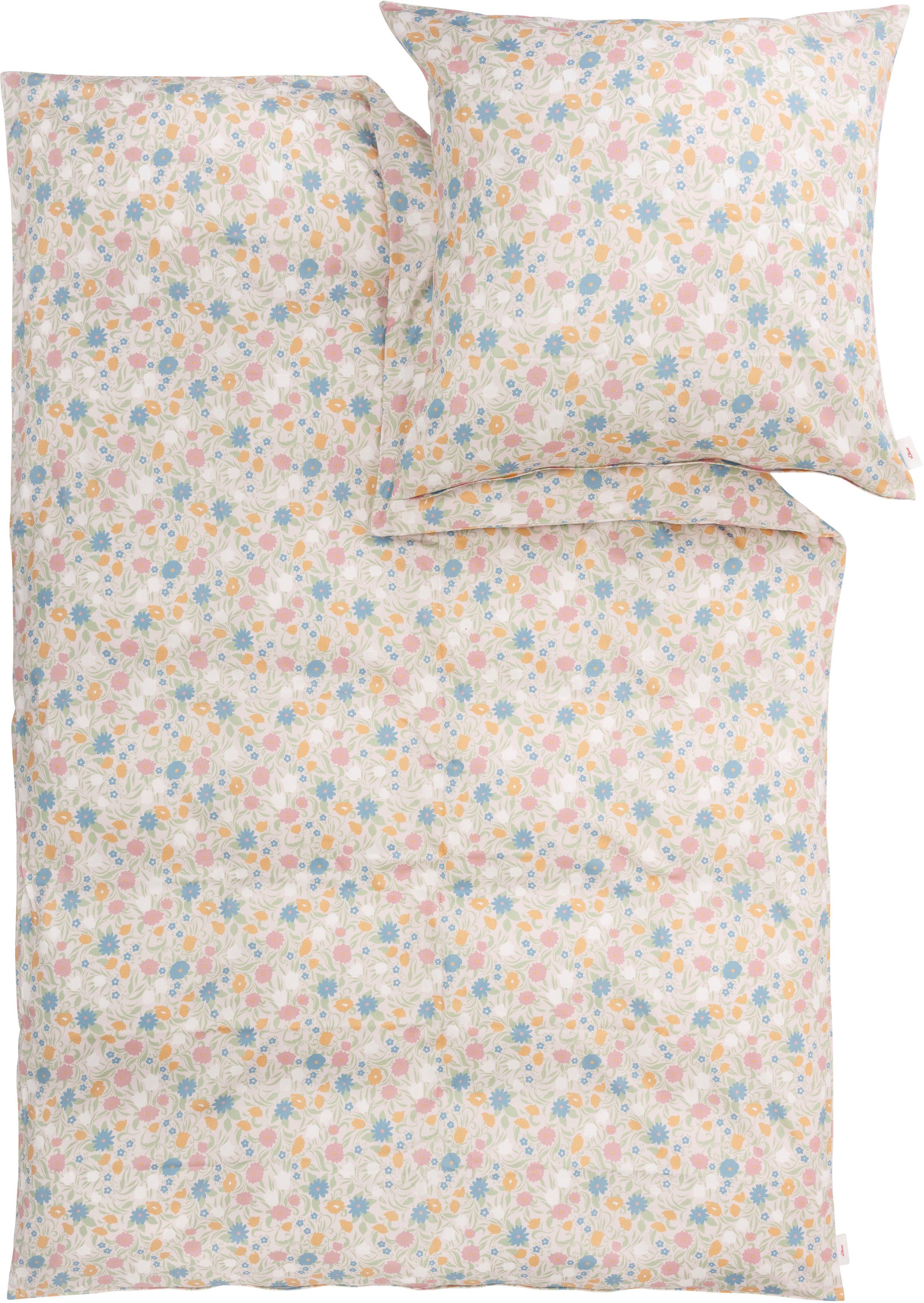 s.Oliver Junior Постельное белье Satinbettwäsche s.Oliver Junior Blumenwiese, Satin, mit floralem Dessin
