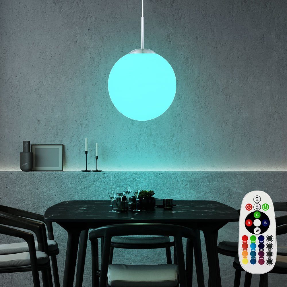 Globo LED Pendelleuchte, Leuchtmittel inklusive, Warmweiß, Farbwechsel, Hängelampe Pendellampe Wohnzimmerlampe dimmbar Fernbedienung RGB LED