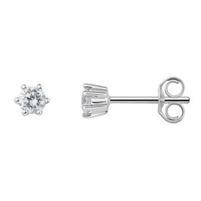 ONE ELEMENT Paar Ohrhänger 0.25 ct Diamant Brillant Ohrringe Ohrstecker aus 950 Platin, Damen Platin Schmuck