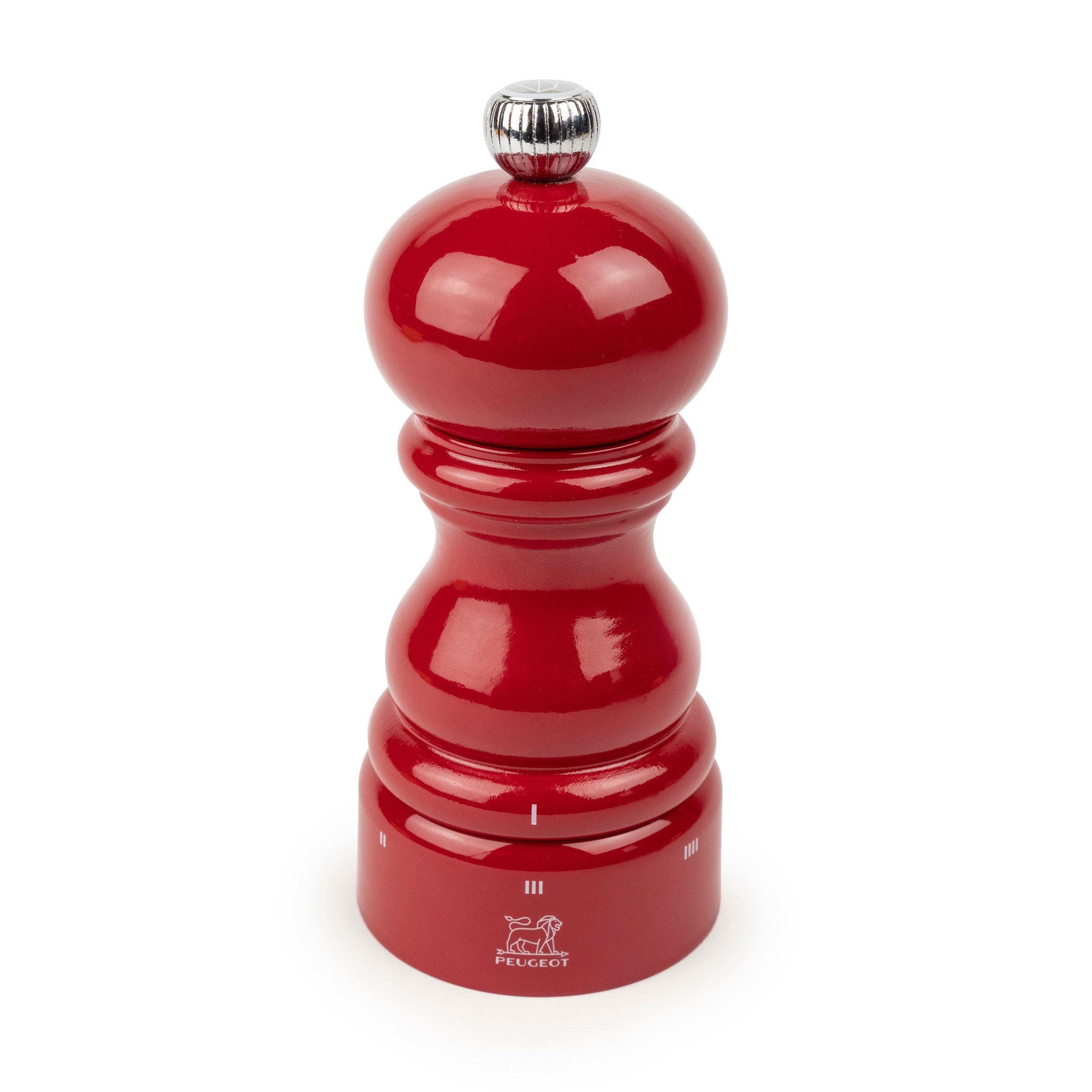 PEUGEOT Salzmühle PARIS 12cm Passionsrot Buchenholz Lackiert Stahlmahl Manuell Manuell
