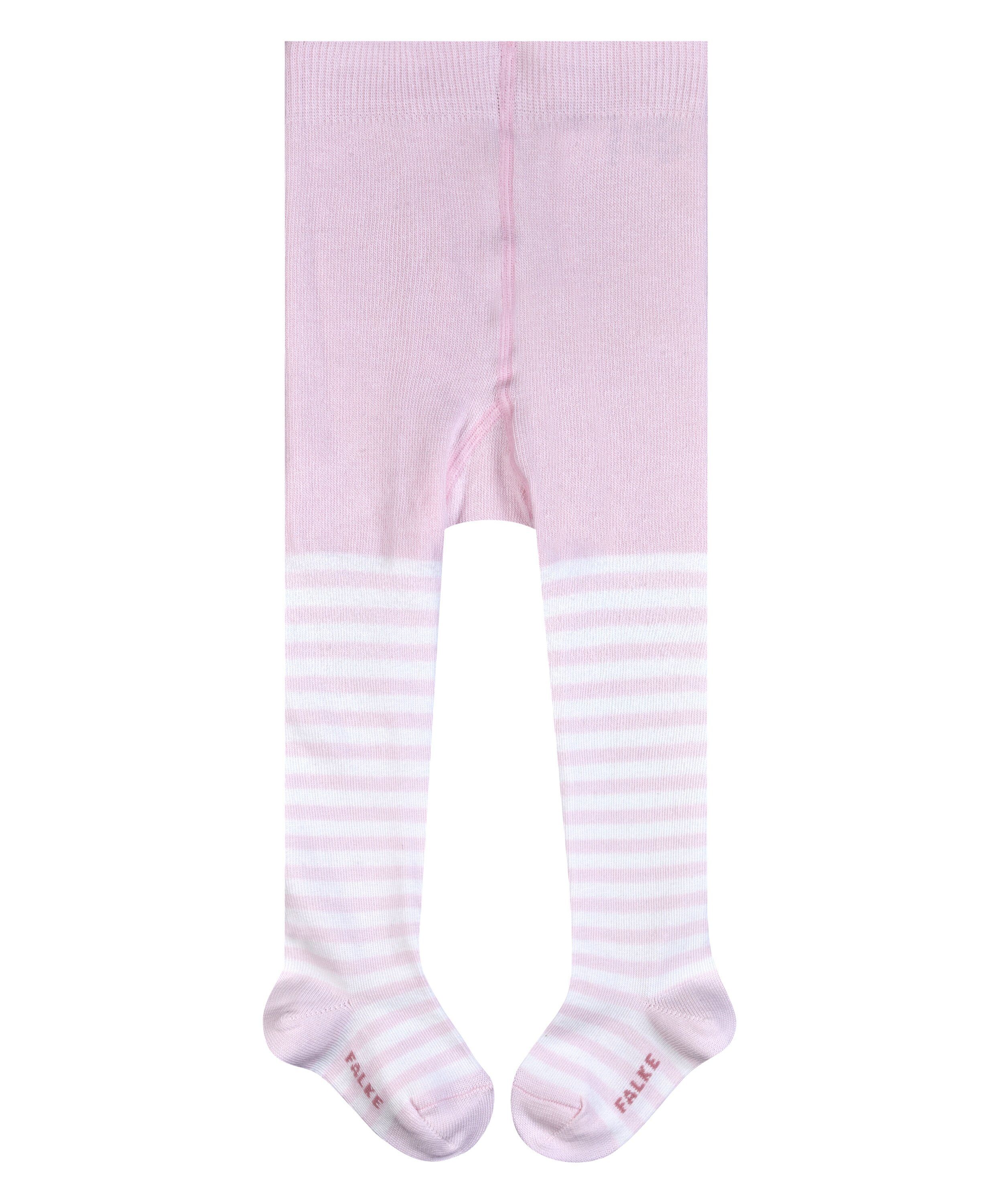 (8900) St) FALKE Stripe Strickstrumpfhose aus (1 kuschelweicher Baumwolle powderrose