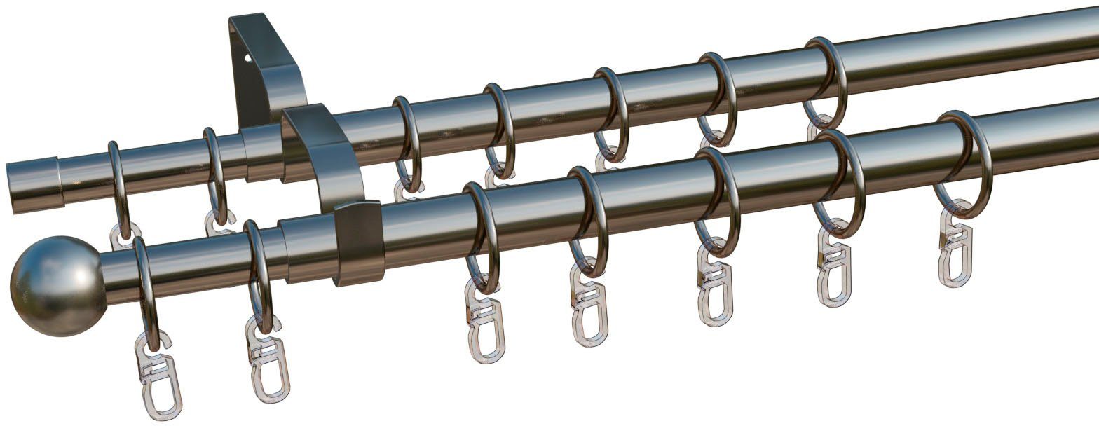 indeko Gardinenstange Formentor, Ø 10 mm, 2-läufig, ausziehbar, verschraubt günstig online kaufen