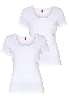 HUGO T-Shirt (Packung, 2-tlg., 2er-Pack) mit vertikalem Logodruck
