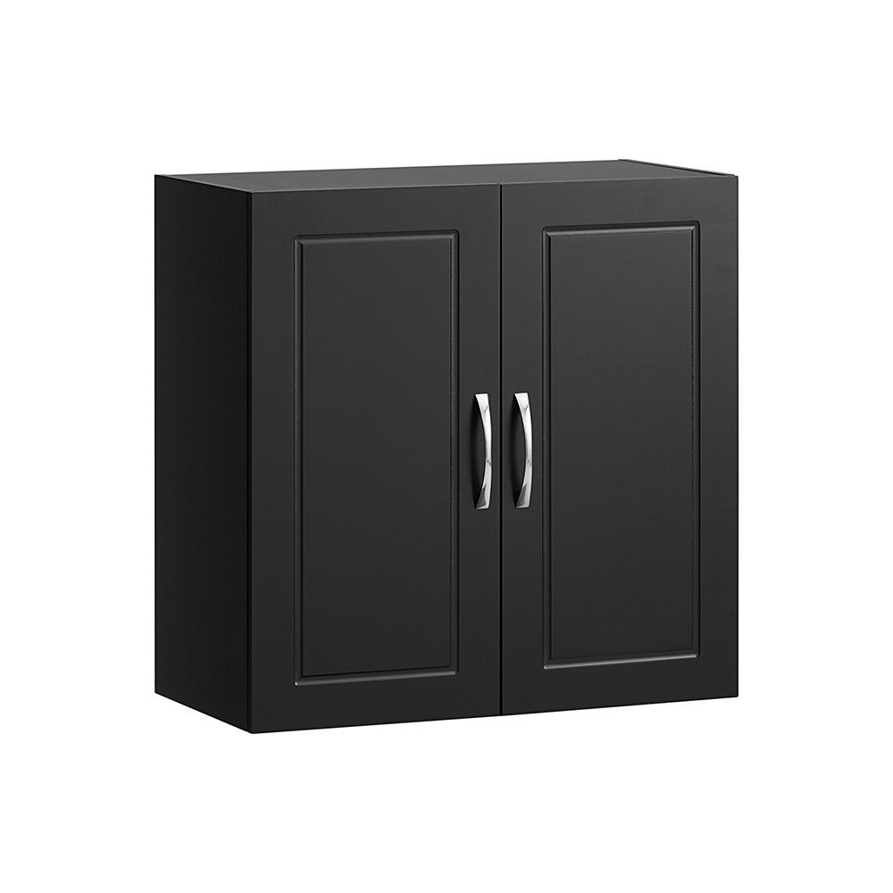 Türen Medizinschrank 2 SoBuy schwarz FRG231 Badschrank Küchenschrank mit Hängeschrank