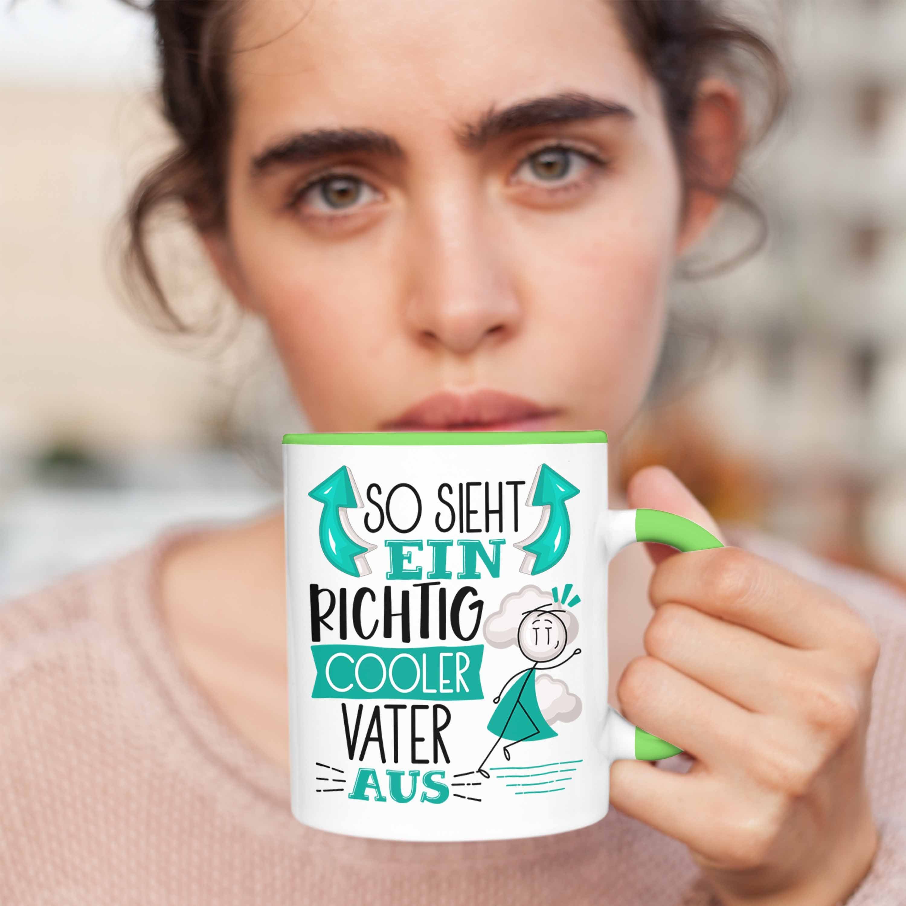 Ein Aus Vater So Vater Tasse Cooler Trendation Geschenkide Tasse Grün Geschenk RIchtig Sieht