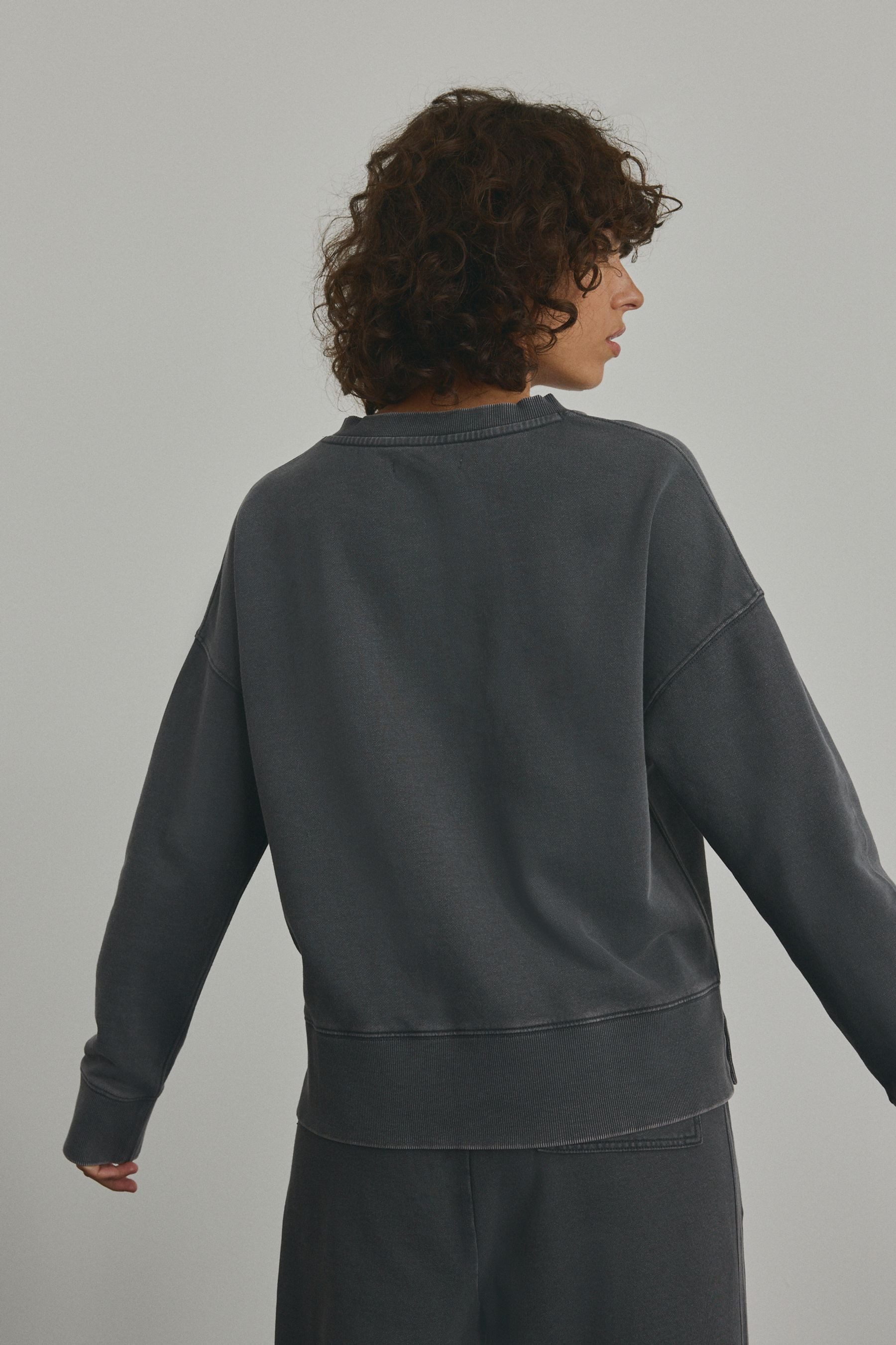 Next Sweater Henley-Sweatshirt in Washed-Optik (1-tlg) günstig online kaufen