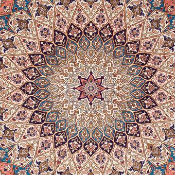 Orientteppich Perser - Täbriz - Royal - 242 x 168 cm - mehrfarbig, morgenland, rechteckig, Höhe: 7 mm, Wohnzimmer, Handgeknüpft, Einzelstück mit Zertifikat