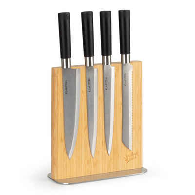 Klarstein Messer-Set »Messerblock gerade, magnetisch, für 8-12 Messer, Bambus, Edelstahl« (3-tlg)