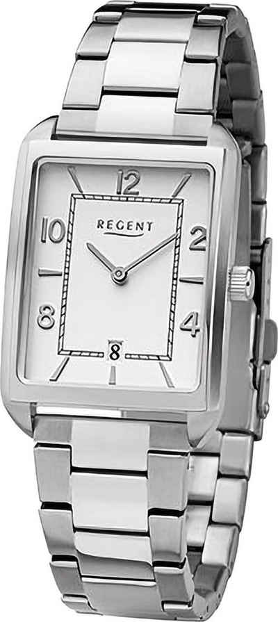 Regent Quarzuhr Regent Herren Armbanduhr Analog, Herren Armbanduhr rund, extra groß (ca. 28,5x41,5mm), Metallarmband