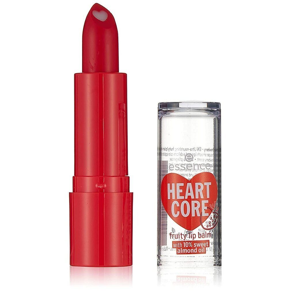 Essence Lippenpflegemittel Lippenbalsam Heart Core Fruity 02 Sweet Strawberry, 3 g