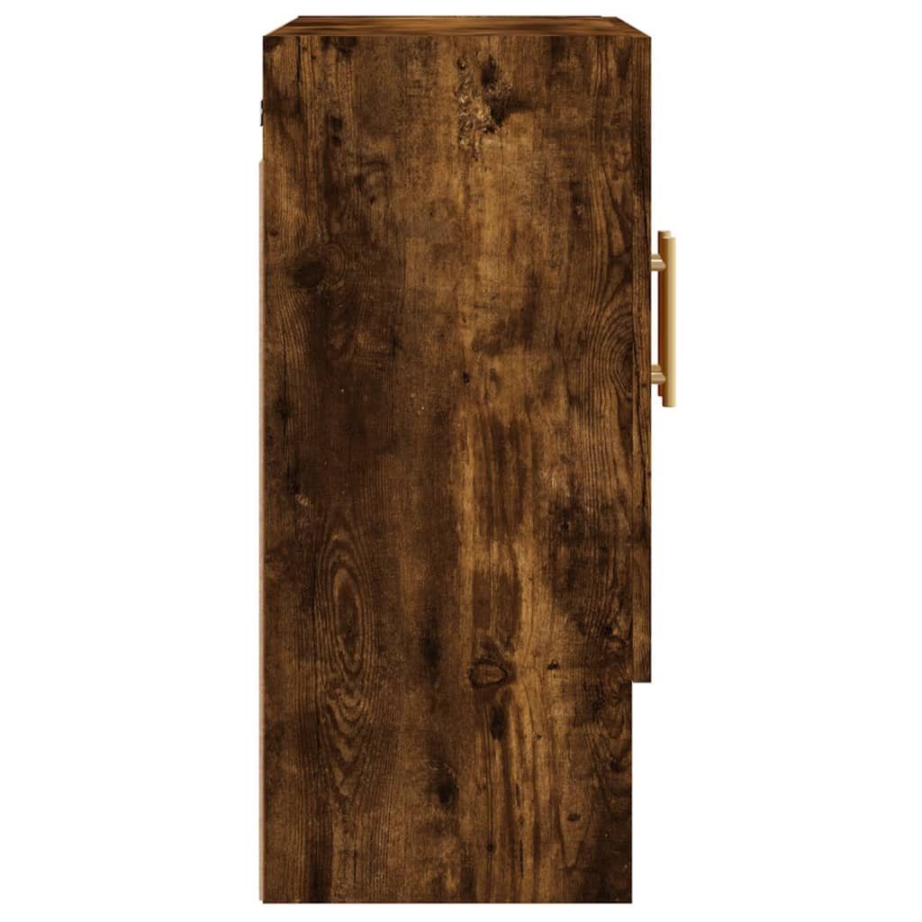 Fächerschrank Wandschrank (1-St) Räuchereiche vidaXL Holzwerkstoff cm 60x31x70