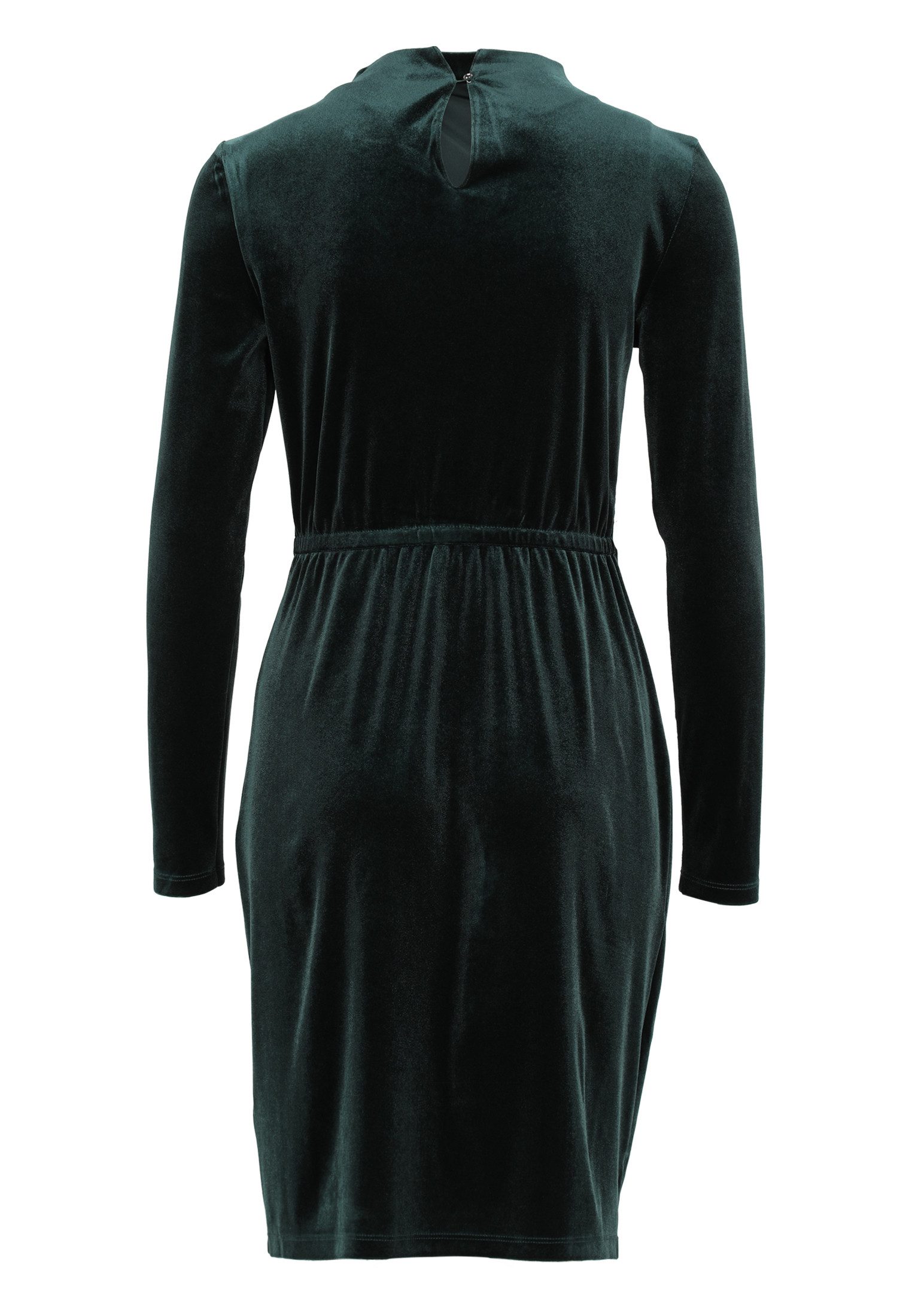 Zero Samtkleid Damen mit Stehkragen drapiert /gerafft