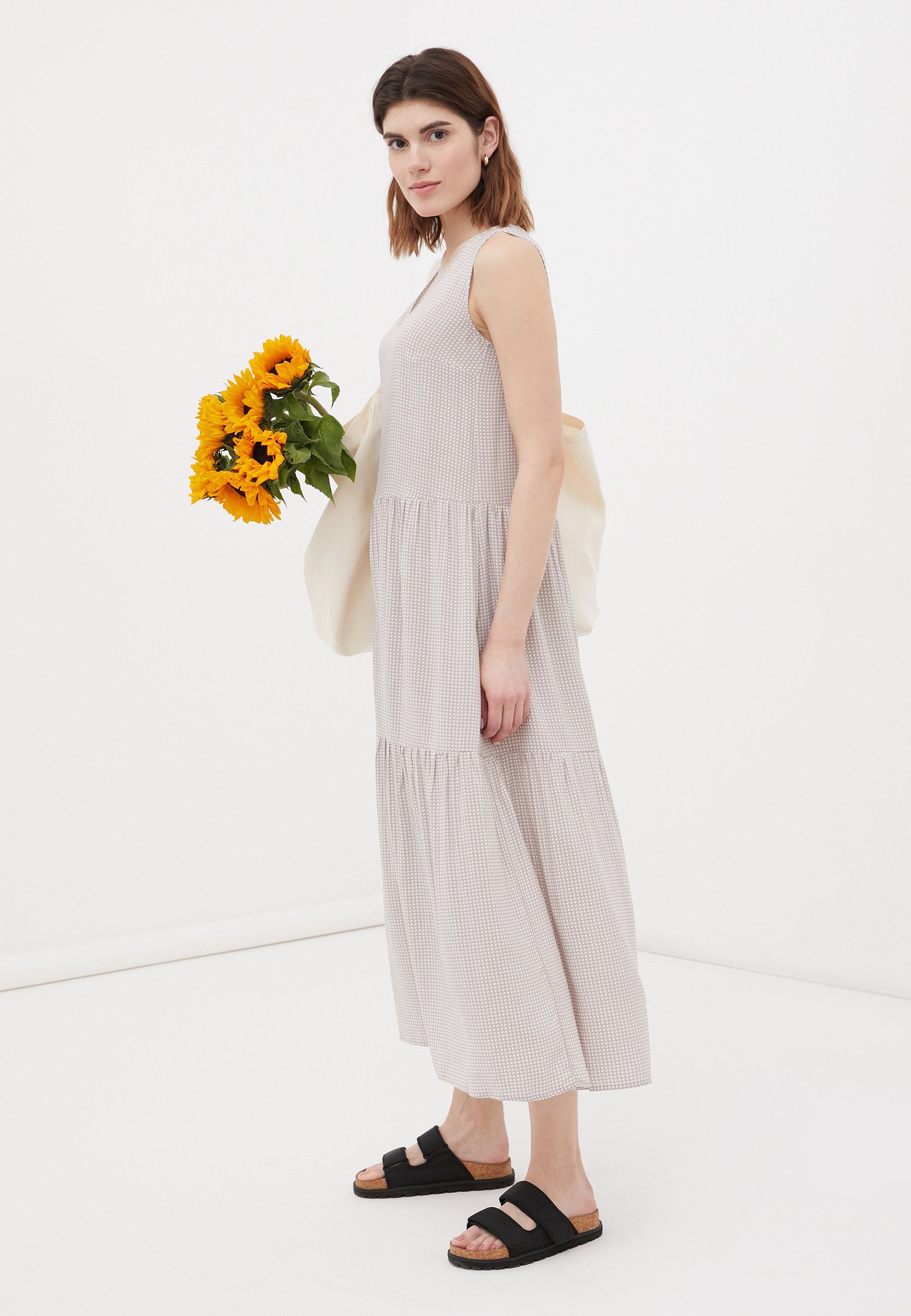 Finn Flare Sommerkleid Print mit V-Ausschnitt