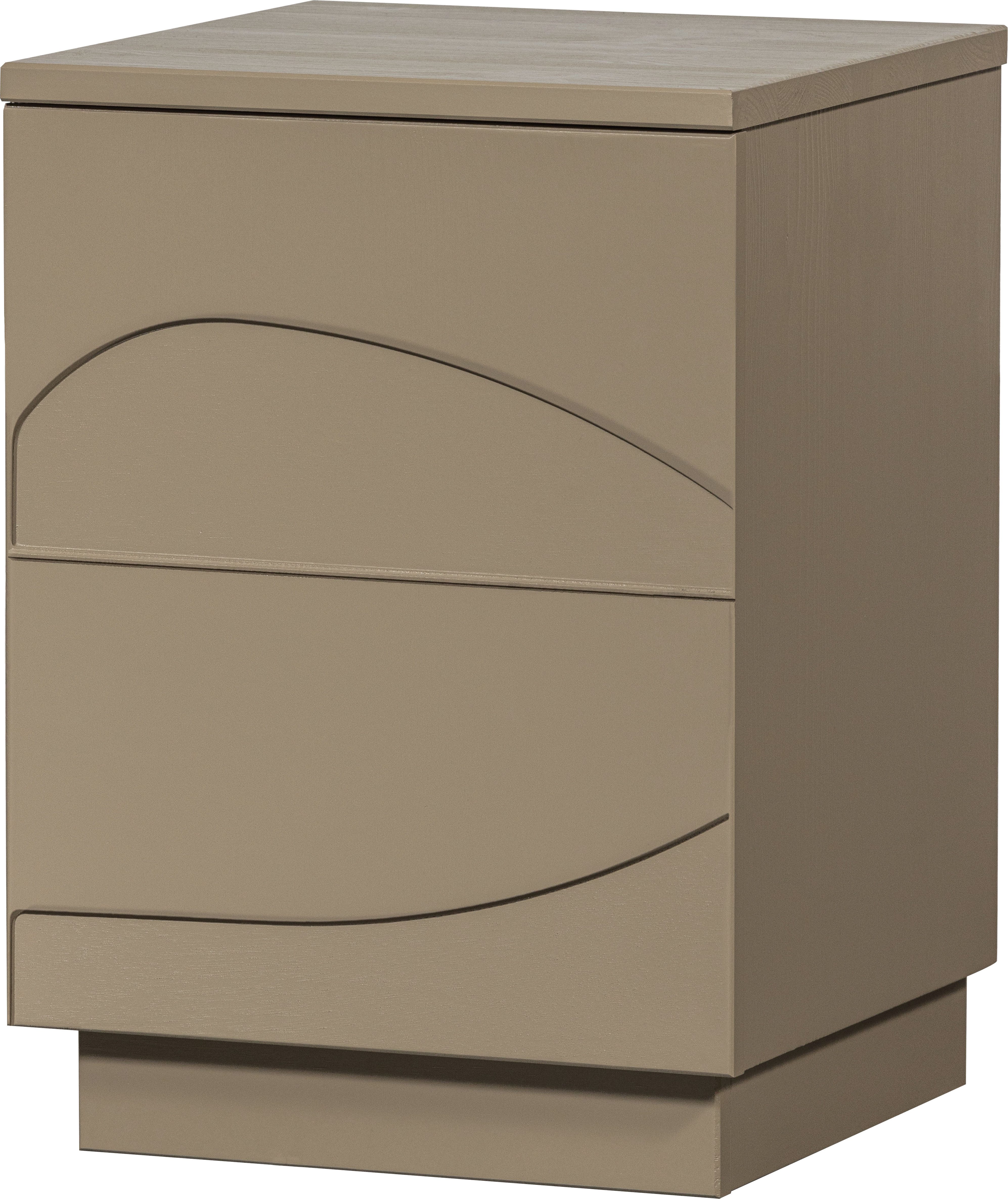 WOOOD Nachtschrank Teo 3D-Effekt, belastbar bis 15 kg, Push-to-Open Funktion, Breite 36 cm