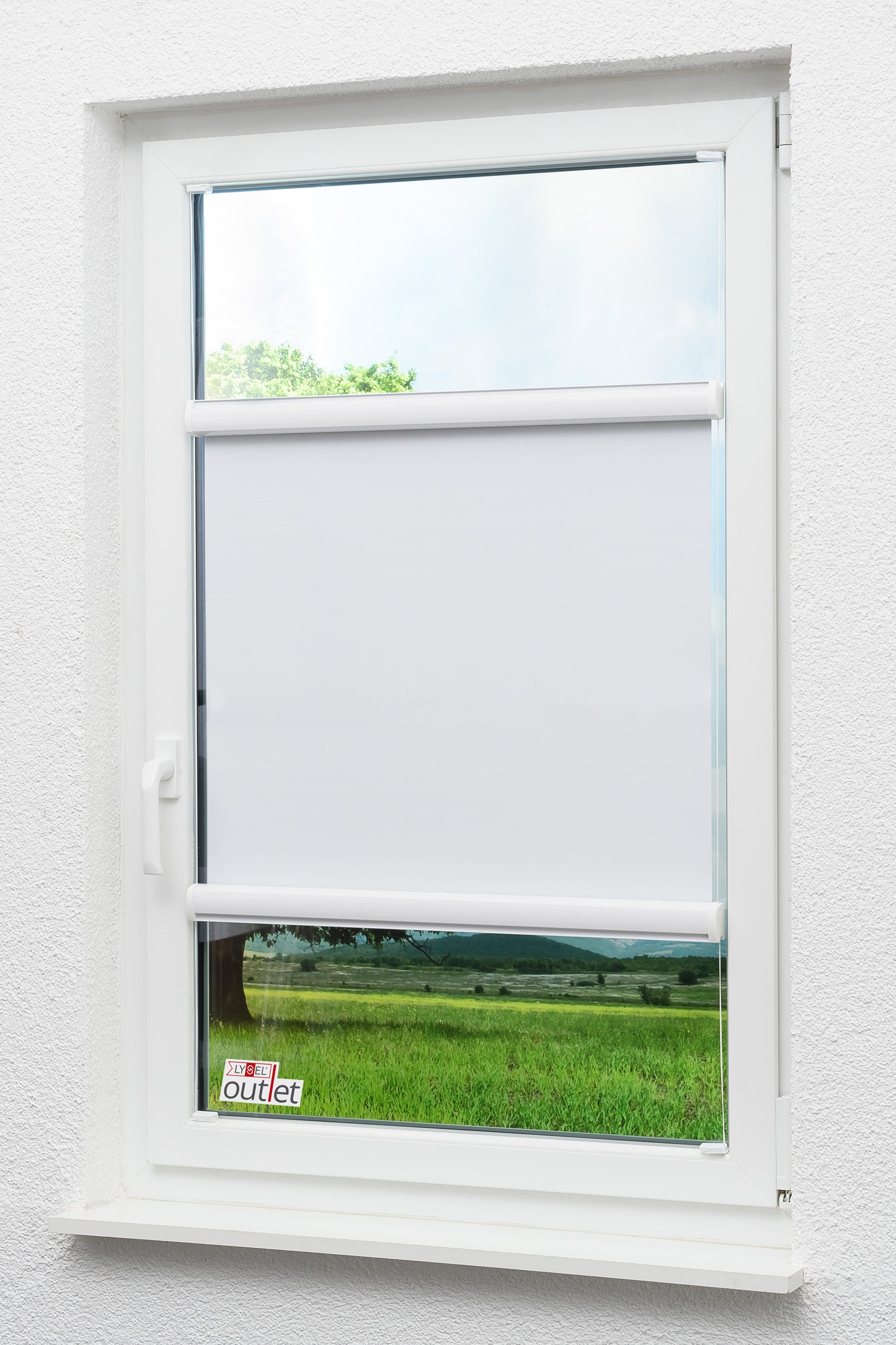 Verdunklungsrollo Glasleiste verspannt abdunkelnd, LYSEL®, abdunkelnd, HxB 175x65cm