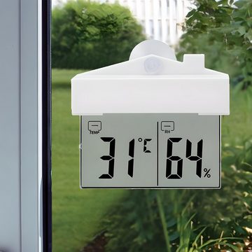 Retoo Fensterthermometer Fensterthermometer Raumthermometer Luftfeuchtigkeitsmesser Hygrometer, set, Außenthermometer fürs Fenster, 2 in 1, Hochwertiges, Einfache Montage, Präziser Messbereich