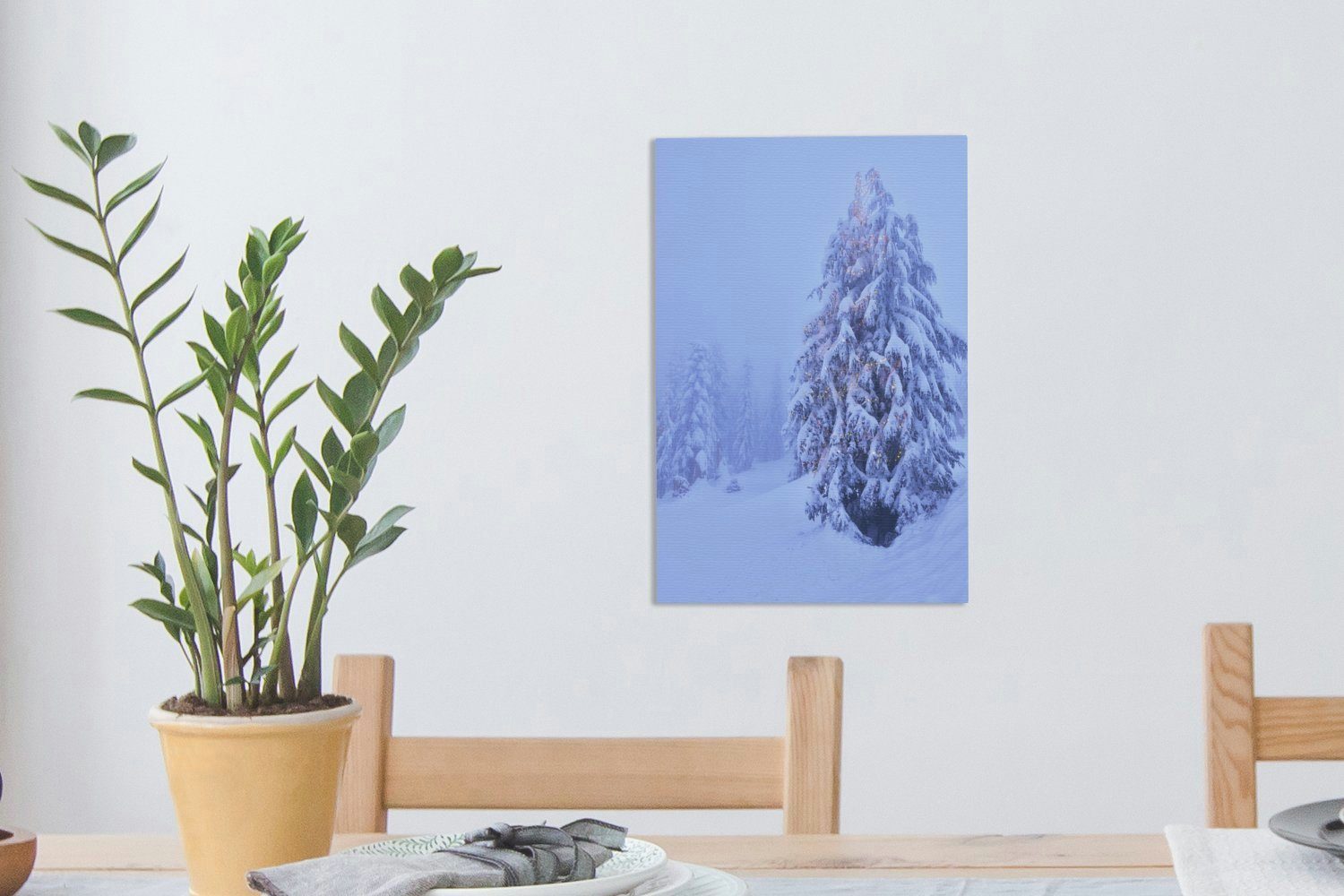Weihnachtsbaum St), Leinwandbild (1 OneMillionCanvasses® auf fertig kanadischen Zackenaufhänger, Leinwandbild in Grouse Nordamerika, bespannt Gemälde, 20x30 inkl. cm Mountain dem