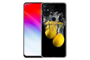 MuchoWow Handyhülle Zitrone - Frucht - Stilleben - Wasser - Gelb, Phone Case, Handyhülle OnePlus Nord N10 5G, Silikon, Schutzhülle