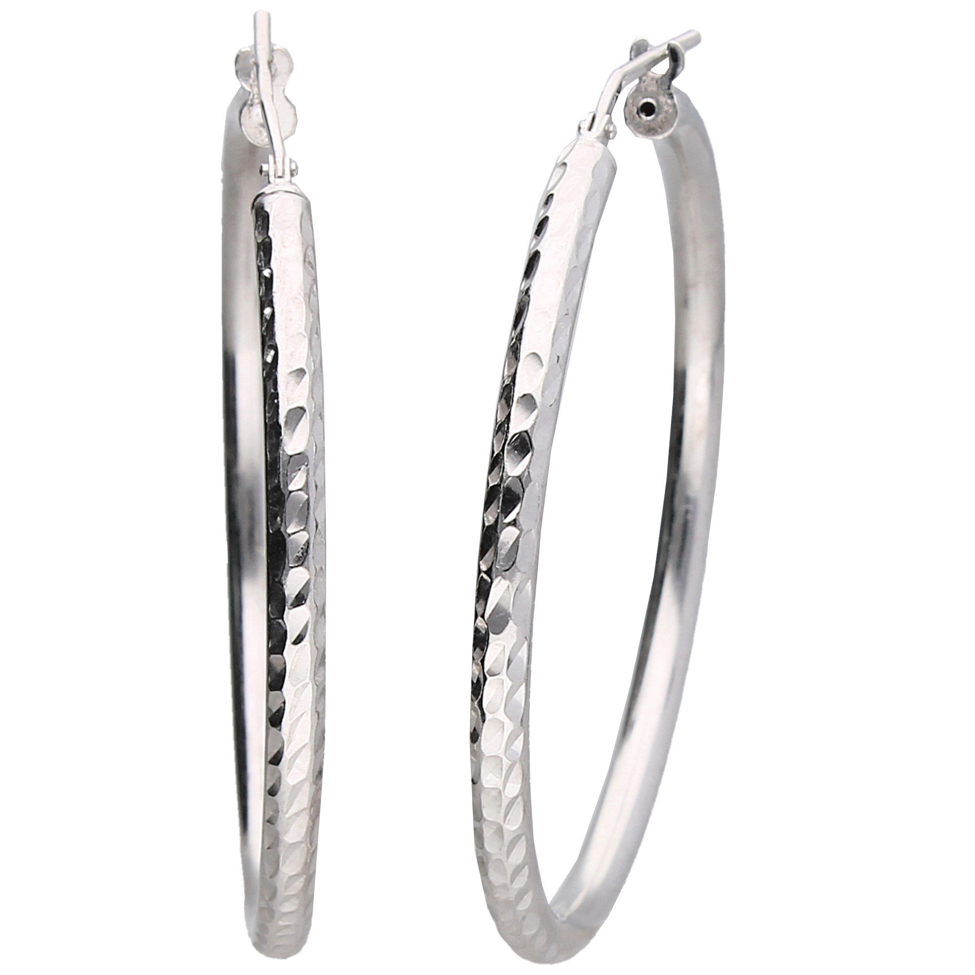 Smart Jewel Paar Creolen »diamantiert, Silber 925« | OTTO