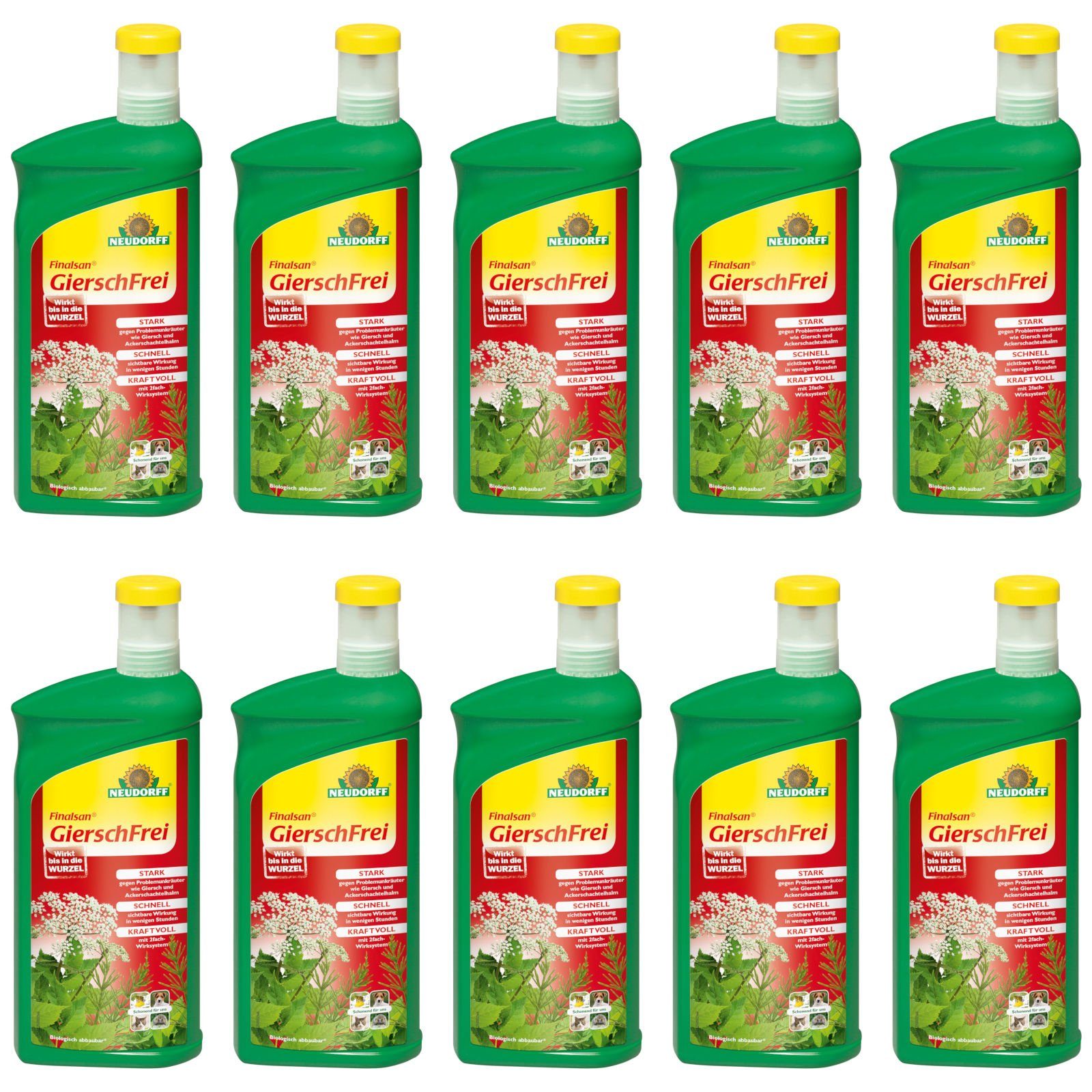 Neudorff Unkrautbekämpfungsmittel Finalsan GierschFrei - 10x 1 Liter