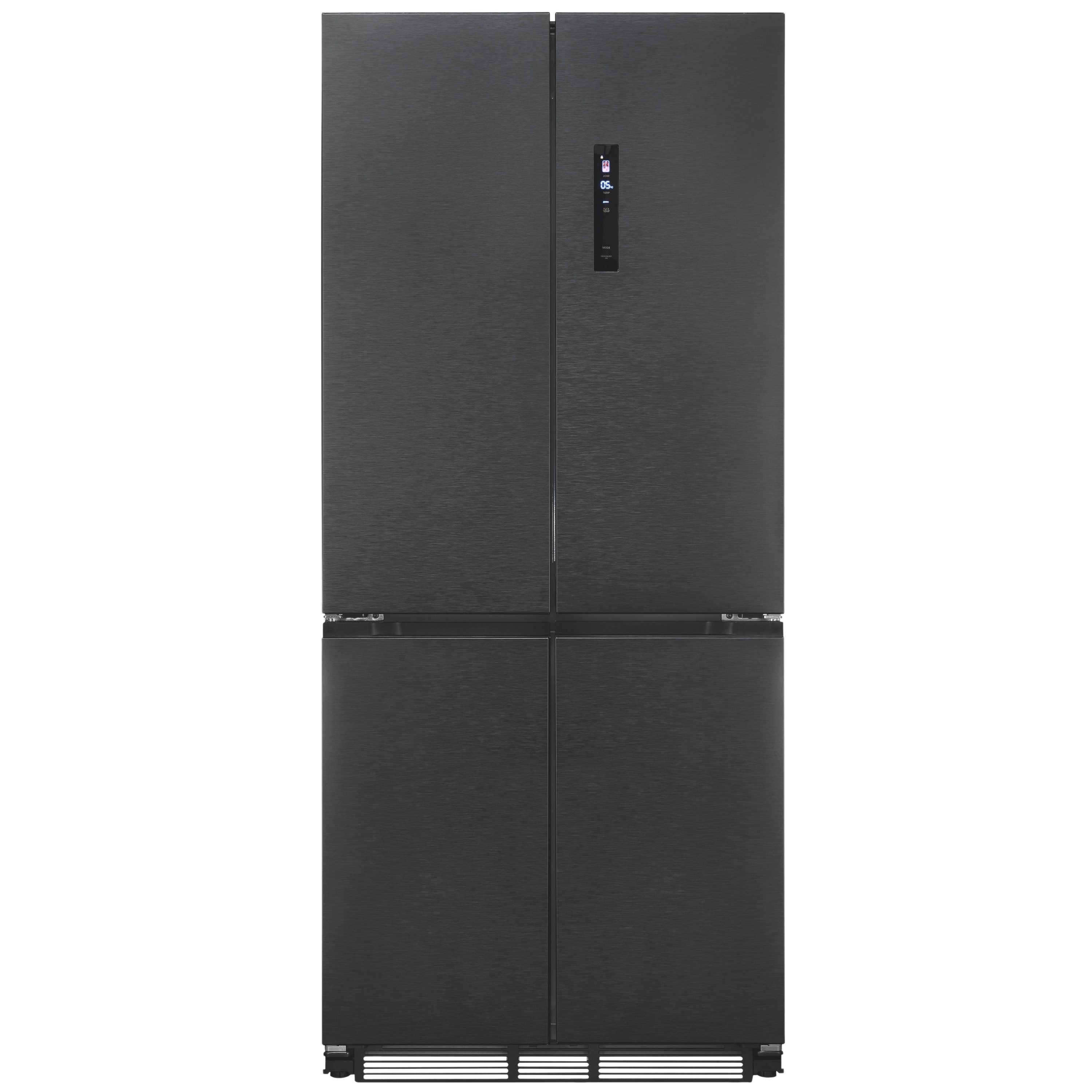 exquisit Multi Door EMD470-170-200E inoxlook-az, 193 cm hoch, 84 cm breit, Nie mehr abtauen – No-Frost & Umluft für perfekte Kühlung