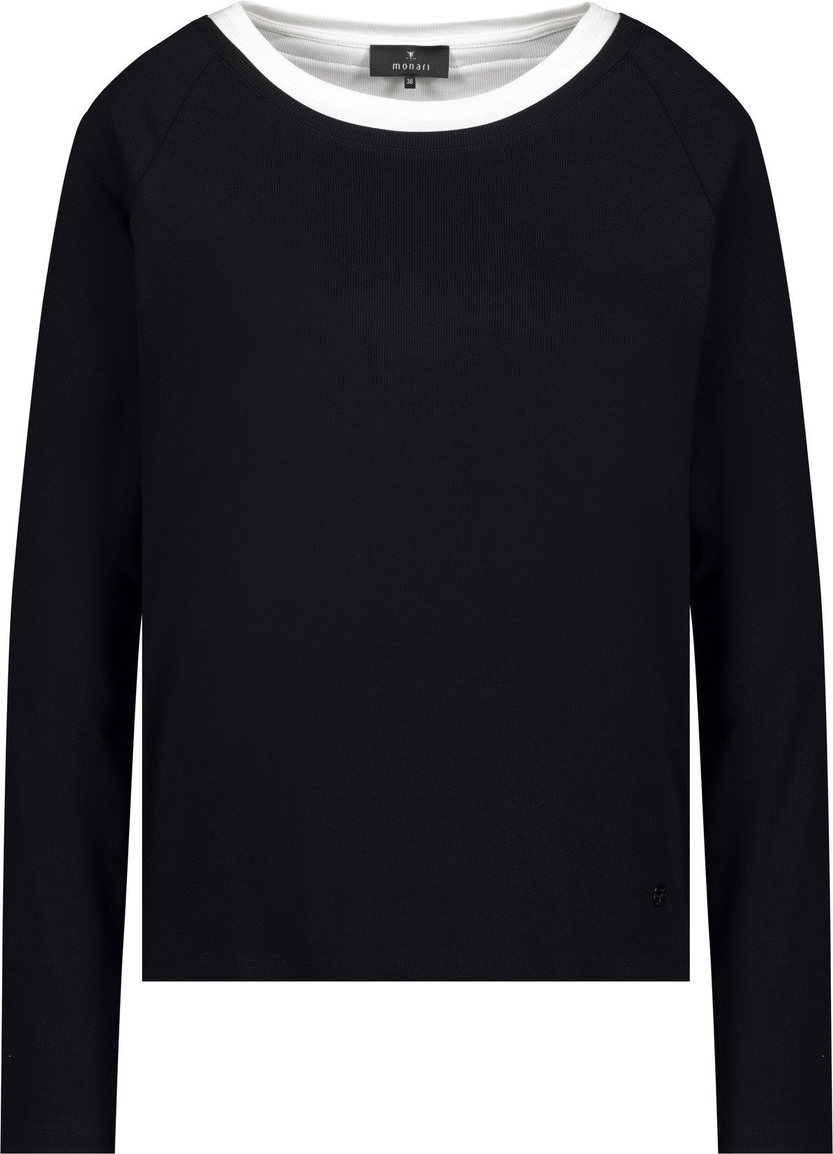 Langarmshirt Shirt Basic Rippe 2in1