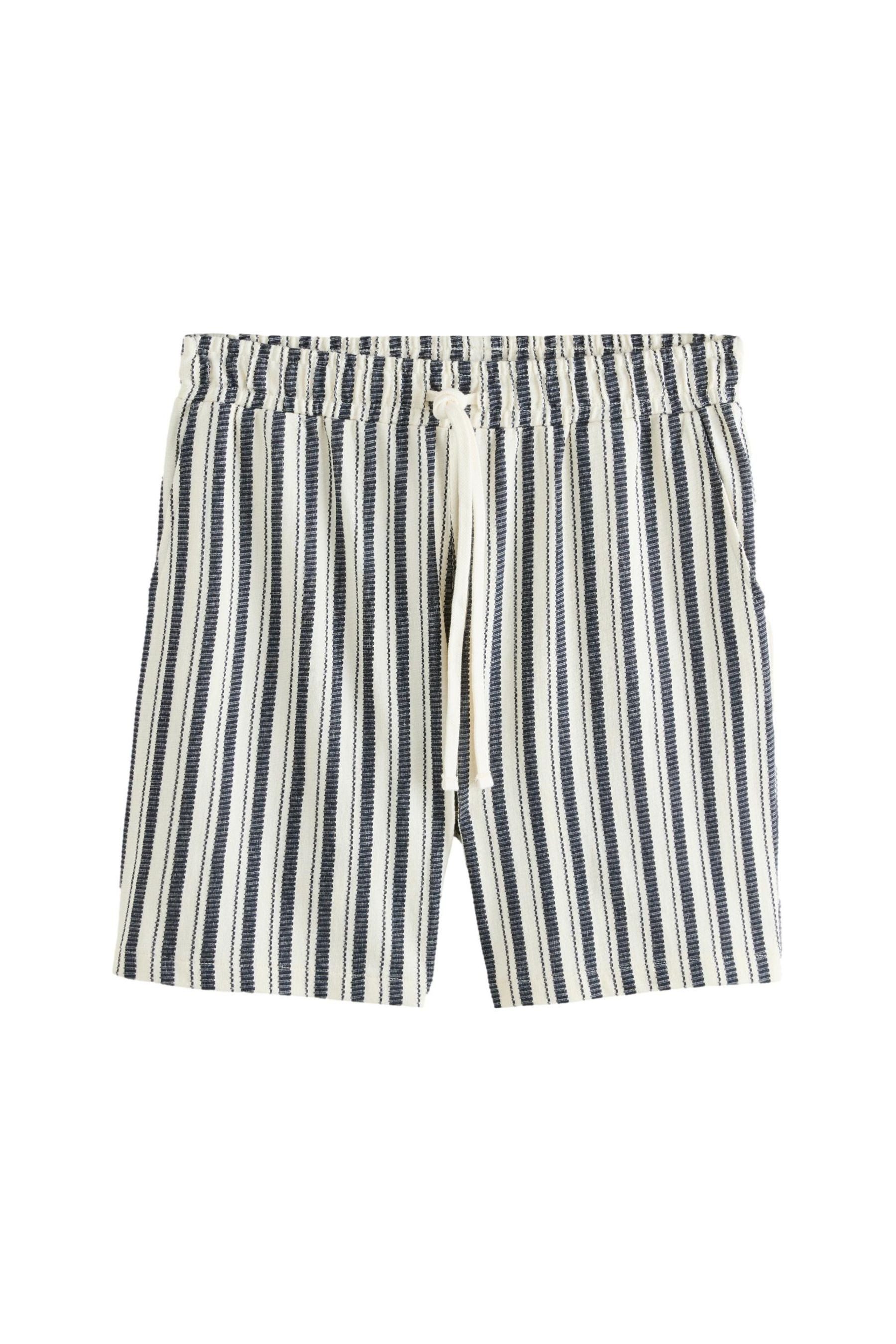 Sweatshorts Gestreifte Jersey-Shorts mit Kordelzug