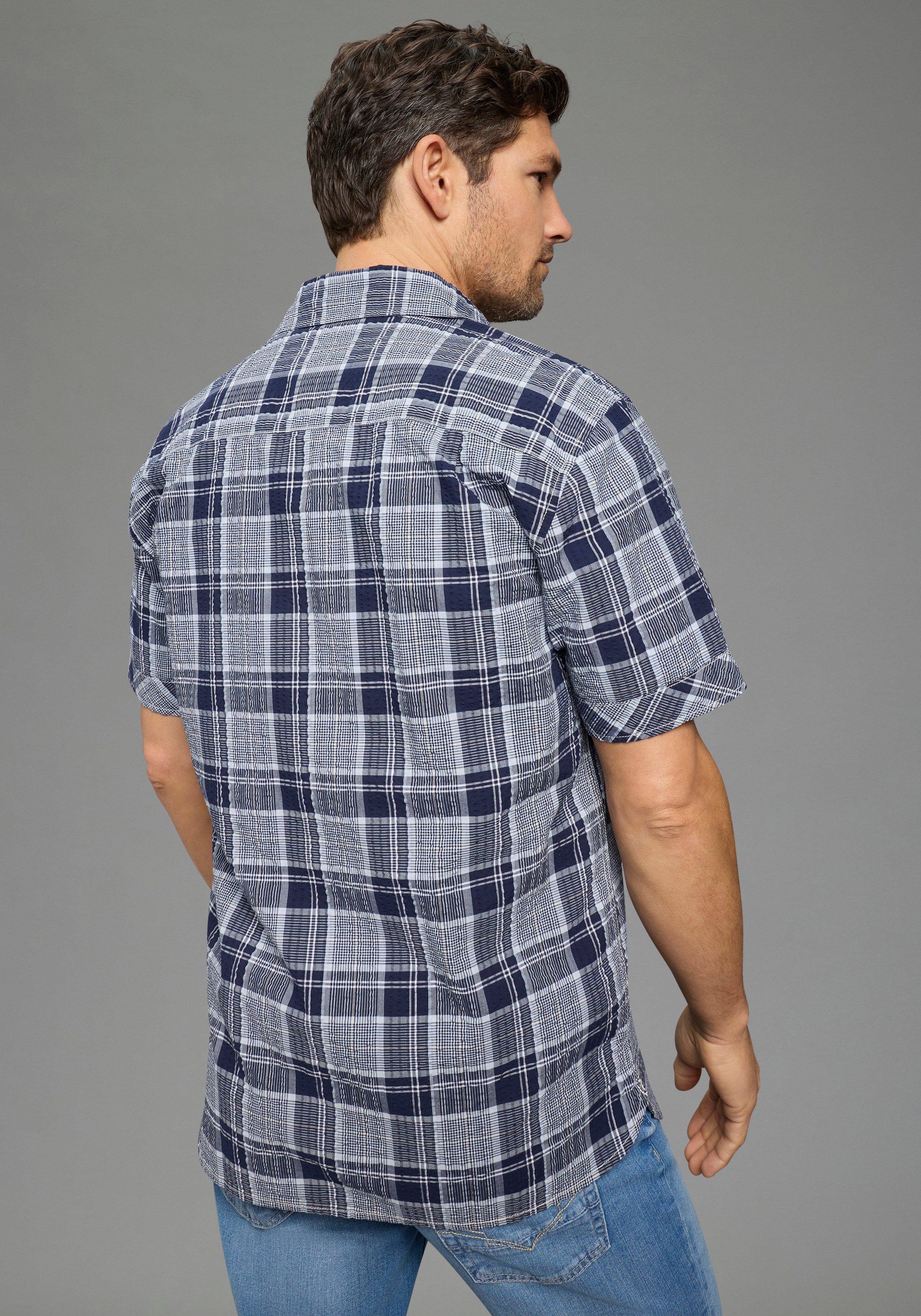 Man's World Karohemd Kurzarm, für Frühling und Sommer, aus Baumwolle, beque günstig online kaufen