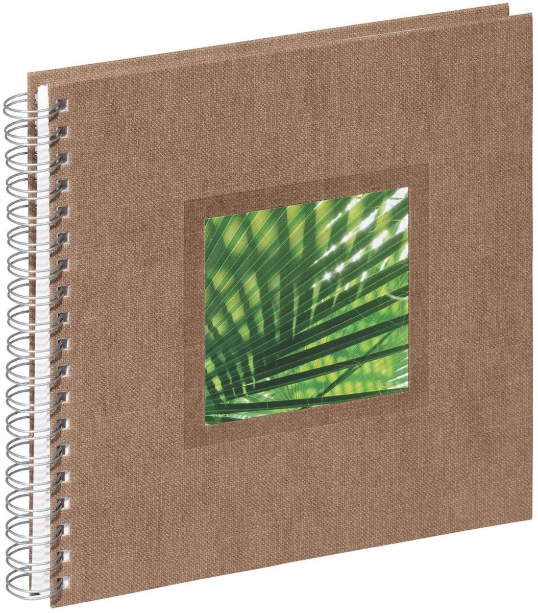 Fotoalbum Spiralalbum 24x25cm Nature Palm braun 50 Seiten.