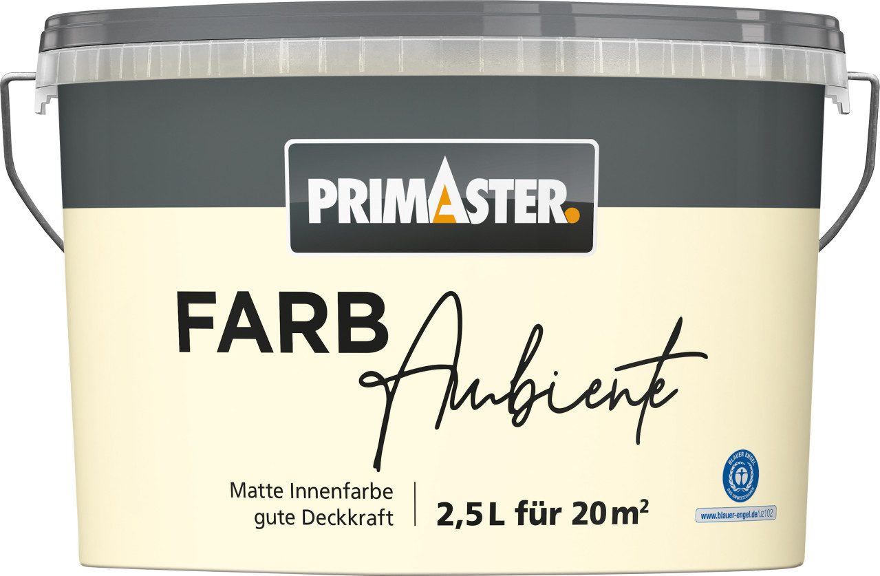 Primaster Wandfarbe Primaster Farbambiente Wandfarbe matt perlweiß 2,5