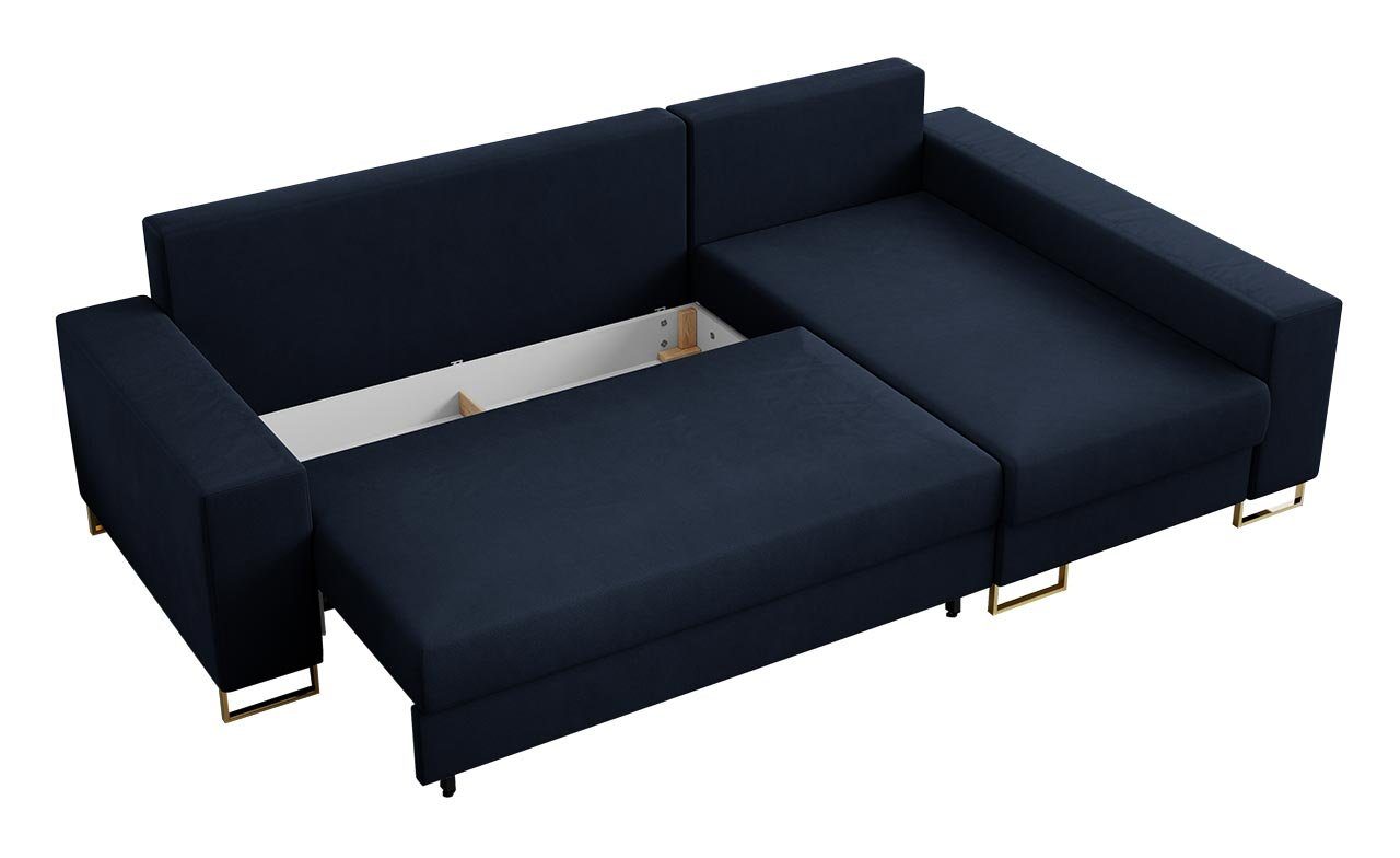 Couch, MÖBEL DORIAN, L-Form Letto Wohnlandschaft MKS Modern Ecksofa Ecksofa, Dunkelblau