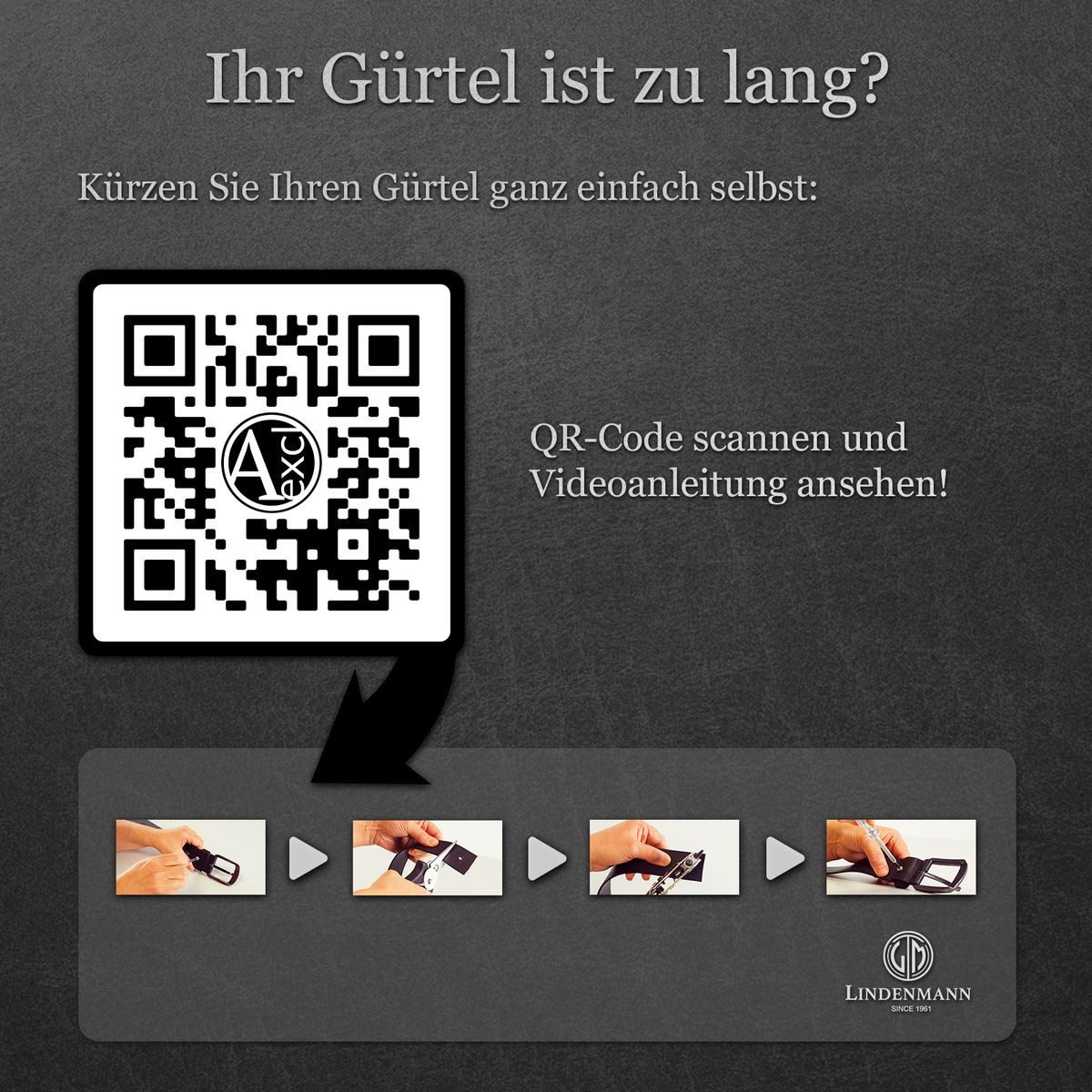 LINDENMANN Ledergürtel