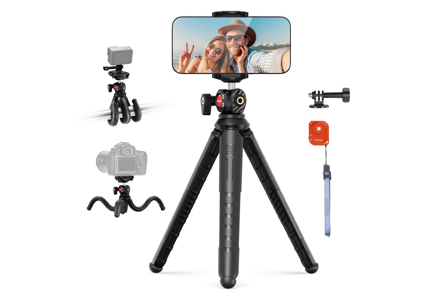 Neewer TP35 Flexibles Handy Stativ mit Fernbedienung Ministativ (Flexibles)