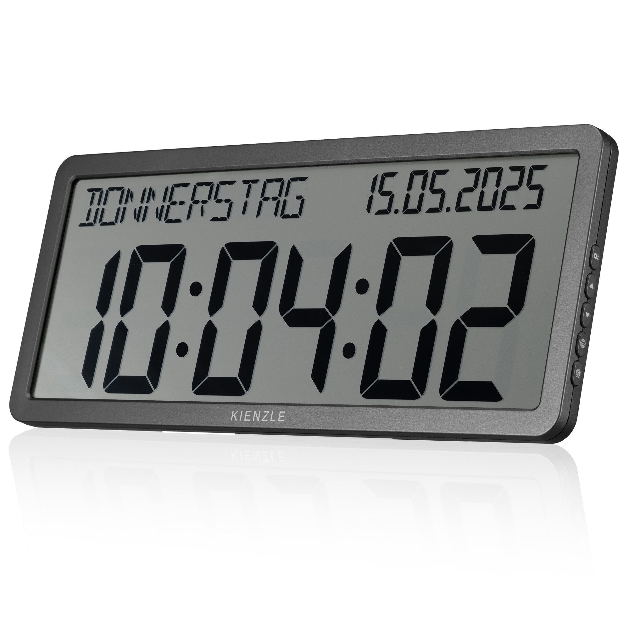 Kienzle Wanduhr Funk-Wanduhr mit Datumsanzeige Anthrazit