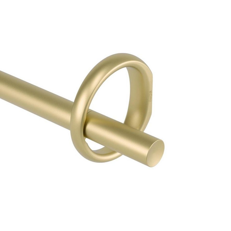 Gardinenstange Ringlet Gold, 107-305 cm, Umbra, Stahl, Aluminium