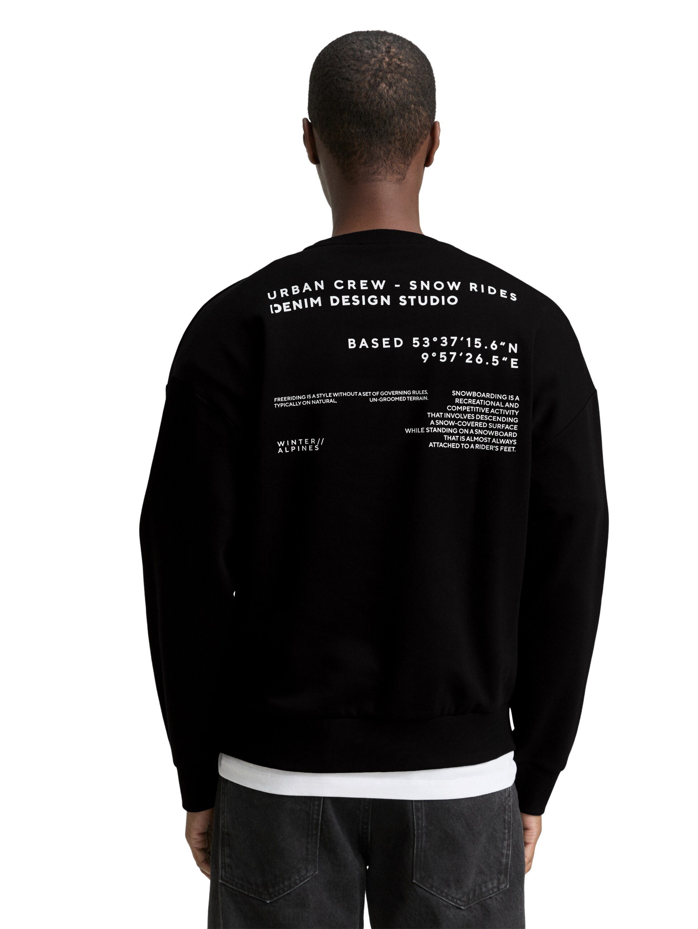 TOM TAILOR Denim Sweatshirt mit Schriftzügen günstig online kaufen