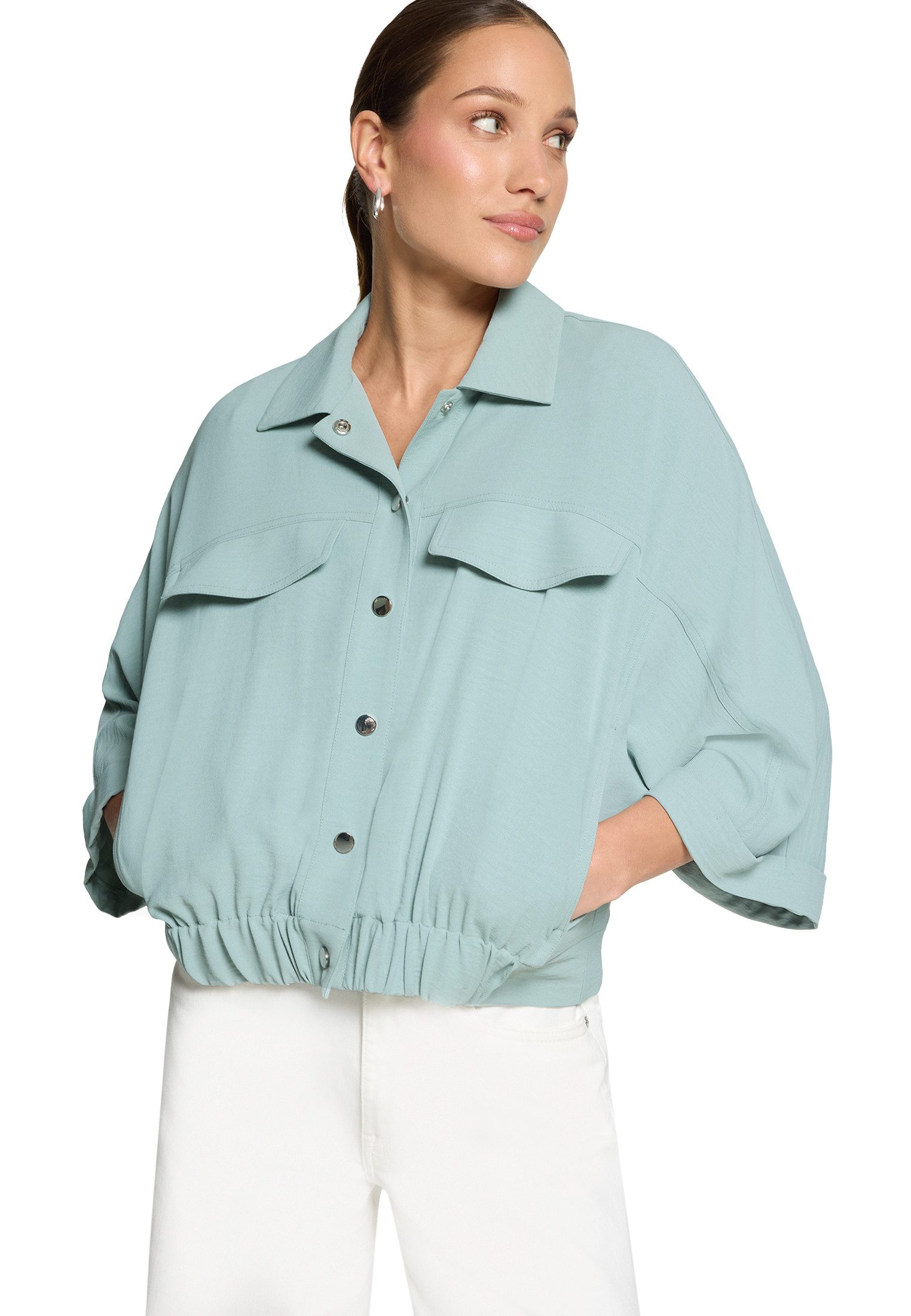 Zero Jackenblazer Damen mit 3/4 Arm Aufschlag / Krempel