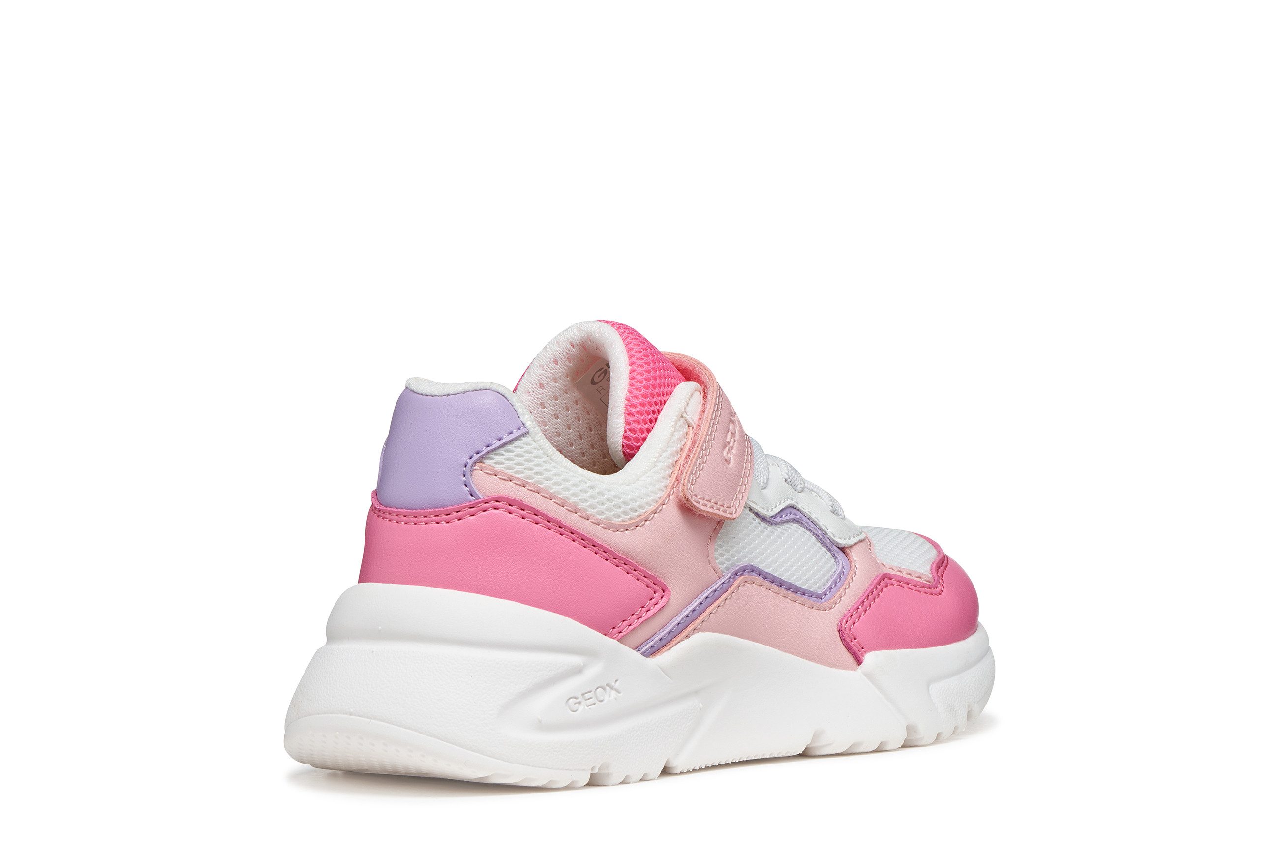 Geox J LOFTUS GIRL Sneaker Klettschuh mit bunten Kontrastbesätzen, Größenschablone zum Download