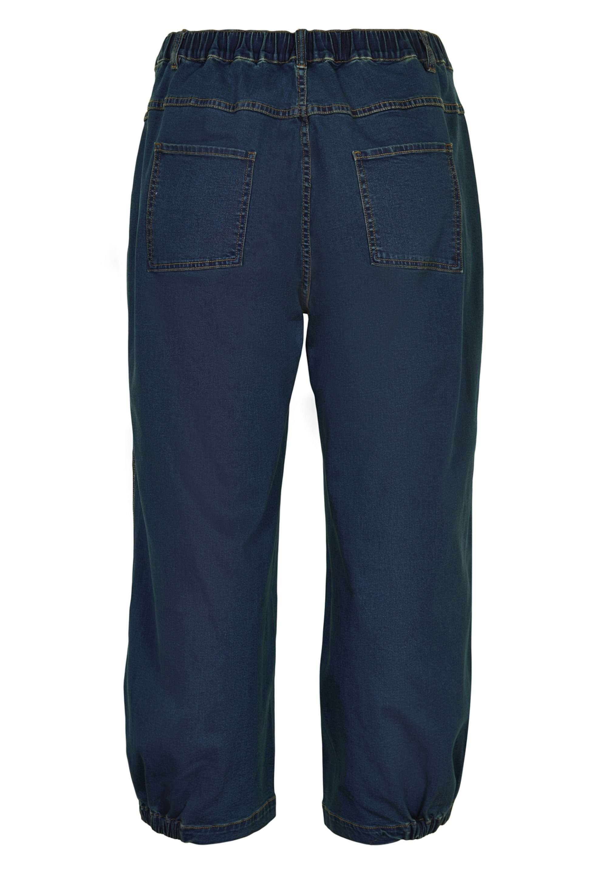 GOZZIP 3/4-Jeans Dark Clara Danish blue design denim