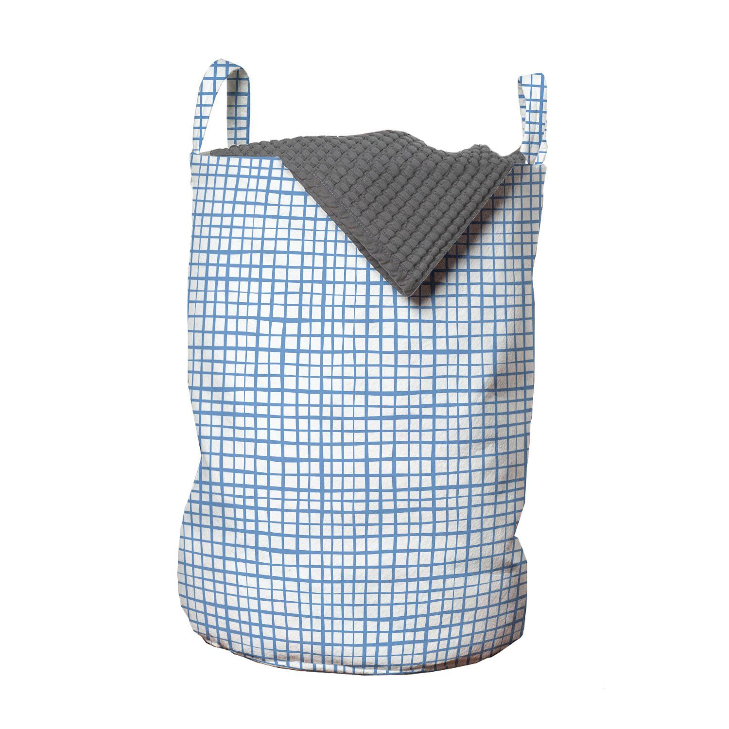 Abakuhaus Wäschesäckchen Wäschekorb mit Griffen Kordelzugverschluss für Waschsalons, Geometrisch Tiny Squares Lattice Kunst