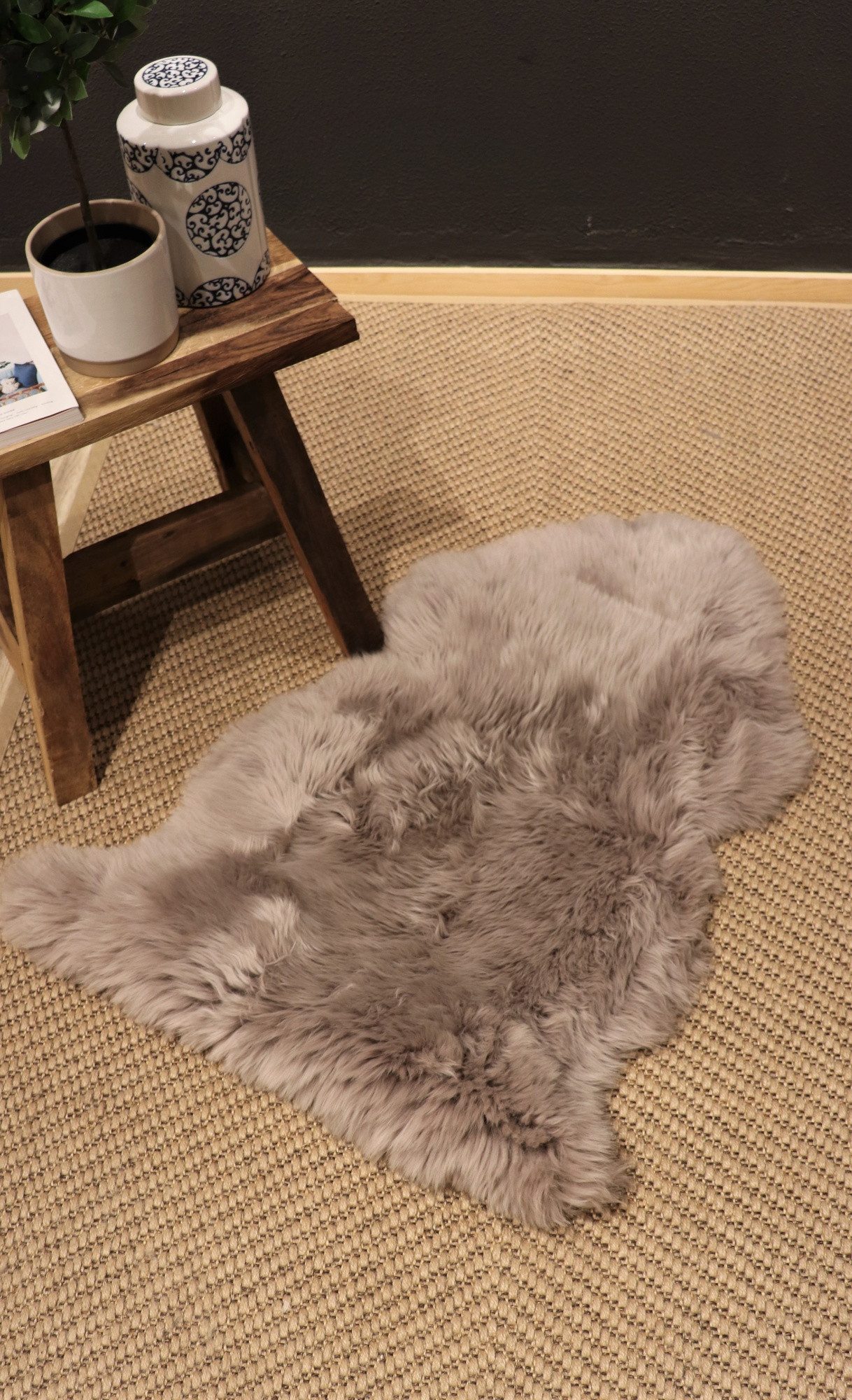 Kaiser Fellteppich DEKORATION-SCHAF-/LAMMFELL ca. 90 cm, Farbe: taupe günstig online kaufen