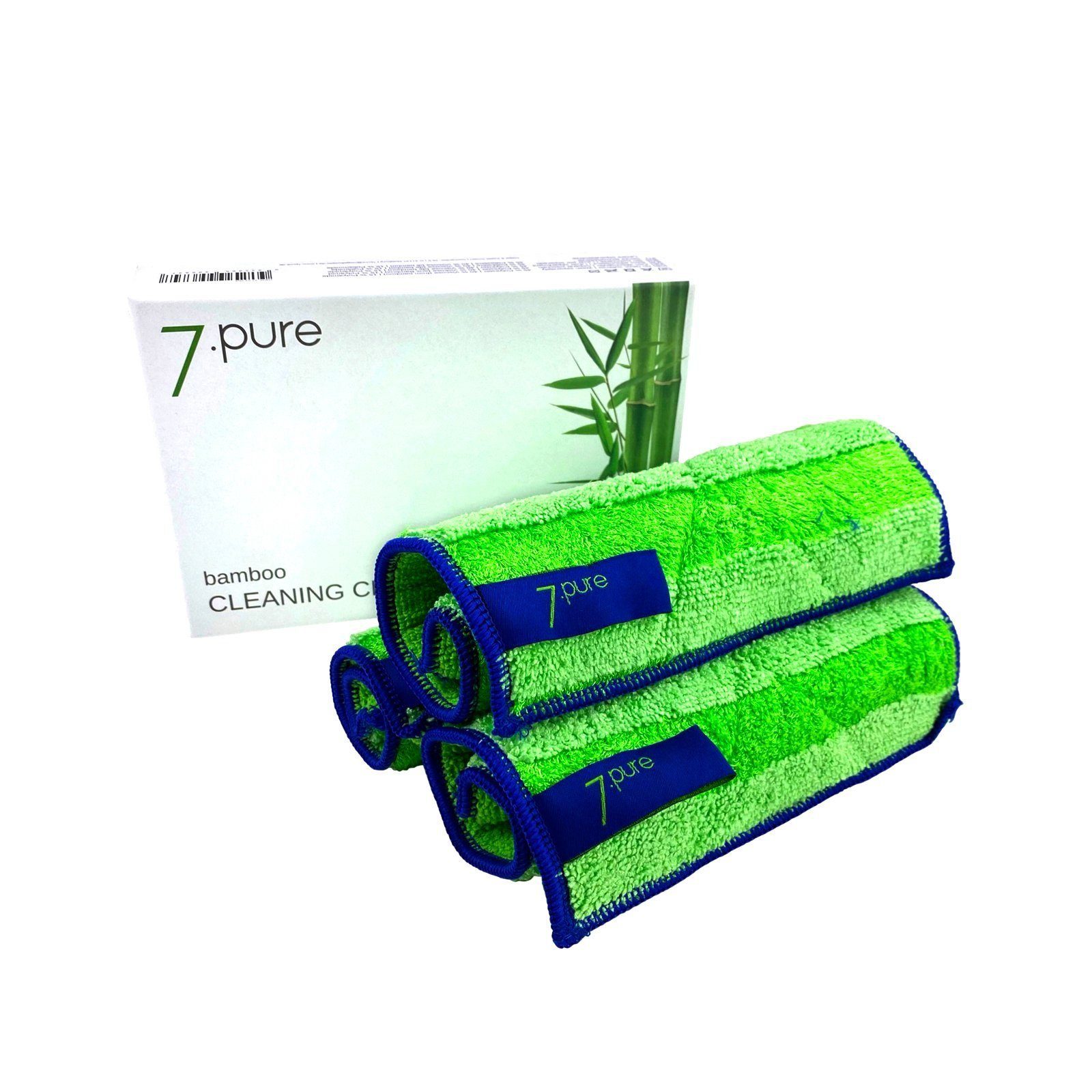 7pure Spültuch Bambus Putzlappen & Putztücher, 3 Stück, 20 x 25 cm, (3 Putzlappen)