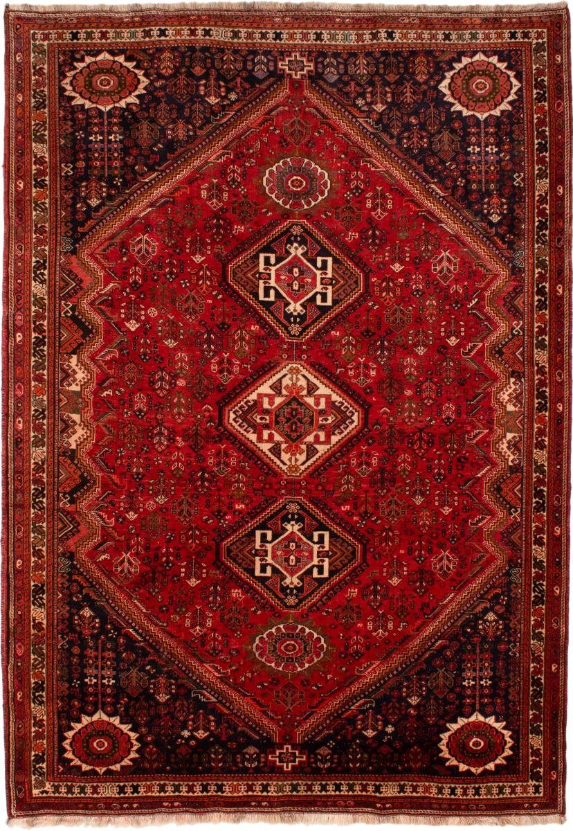 Orientteppich Shiraz 224x321 Handgeknüpfter Orientteppich / Perserteppich, Nain Trading, rechteckig, Höhe: 10 mm