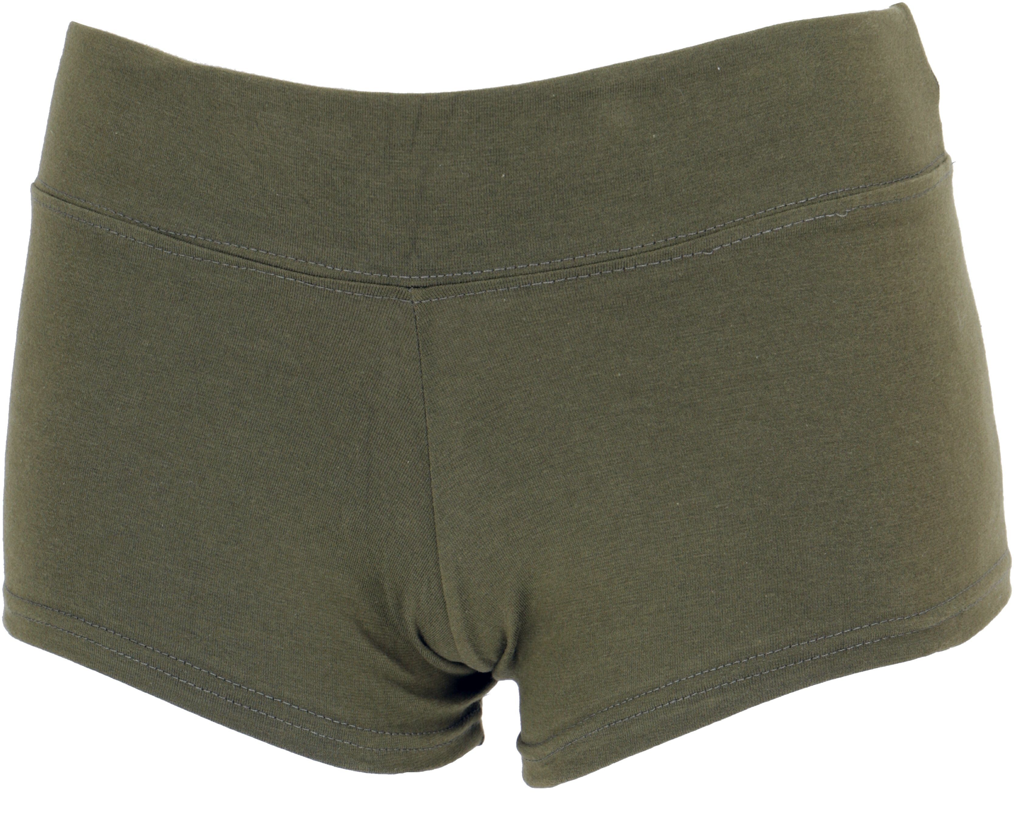 Guru-Shop Hose & Shorts Goa Pantys, Hotpants, Bikini Shorts - olivgrün alternative Bekleidung