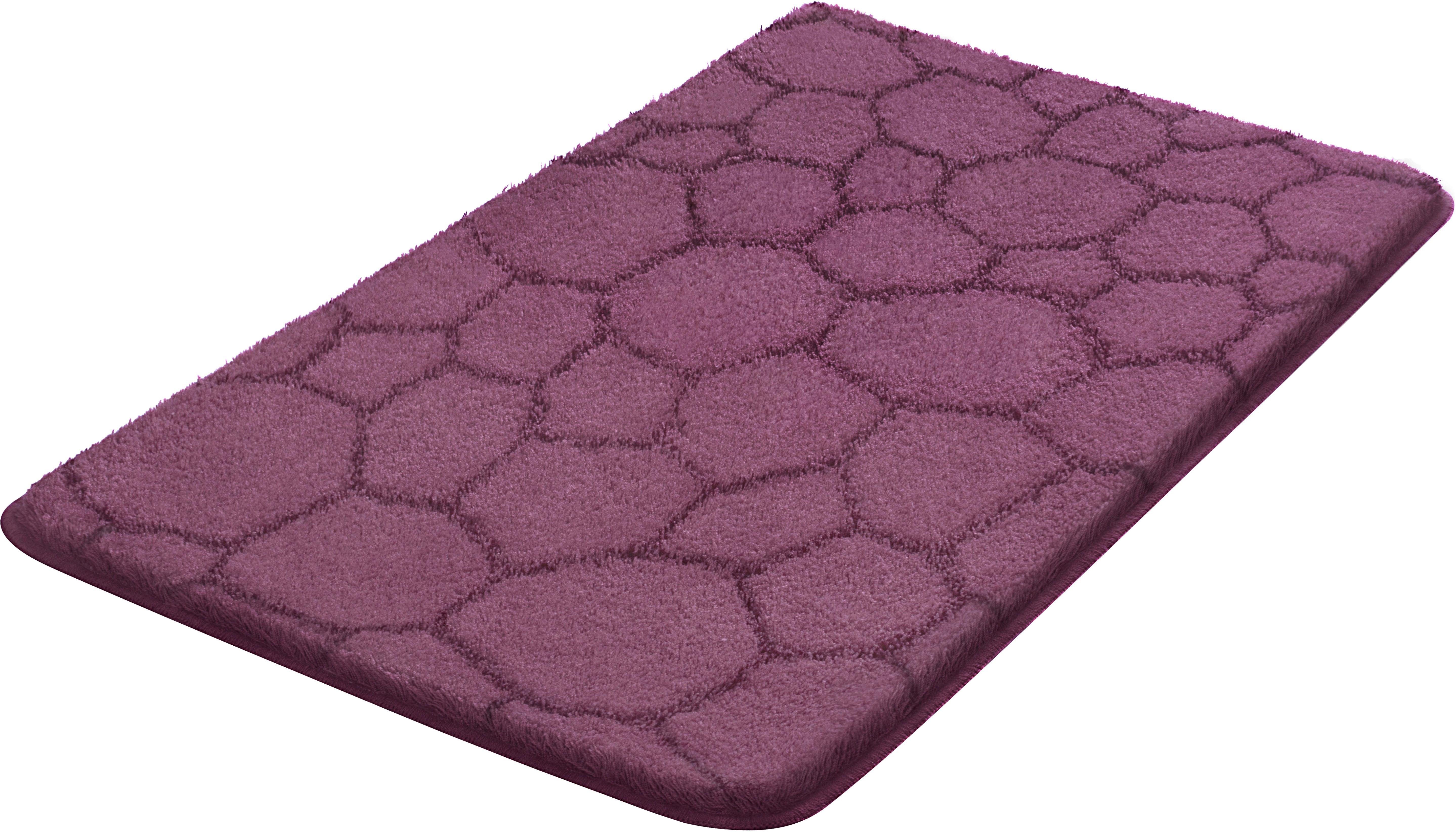 Kleine Wolke Badematte Soapy, Höhe 20 mm, rutschhemmend beschichtet, fußbodenheizungsgeeignet, Polyacryl, rechteckig, Badteppich, modernes Design, waschbar