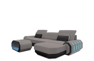 Sofa Dreams Ecksofa Polster Stoff Sofa Roma L Form M Mikrofaser Design Stoffsofa, Couch wahlweise mit Bettfunktion