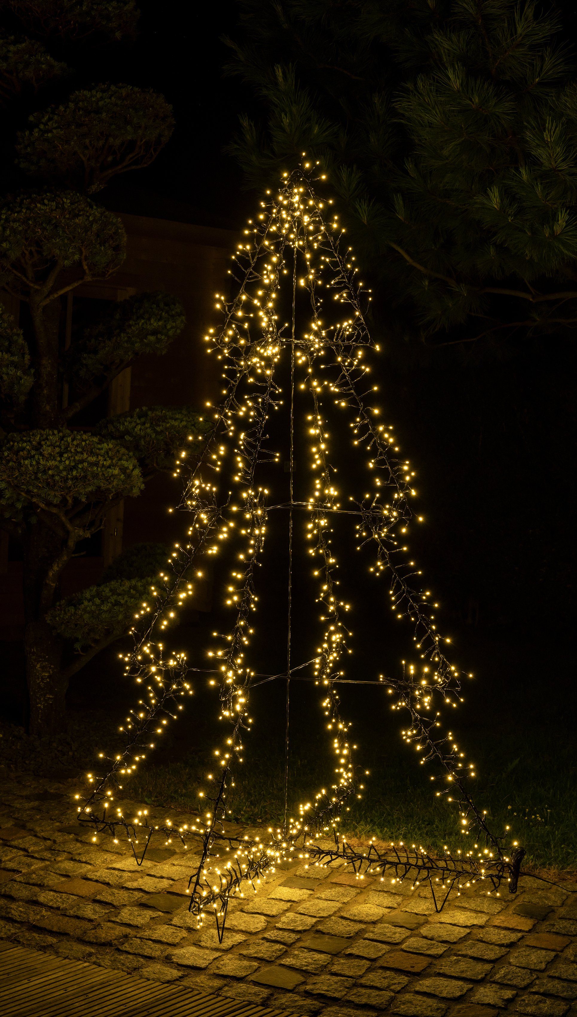Weihnachtsdeko Dekolicht fest Star-Max LED aussen, 3D-Optik LED Warmweiß, integriert, in