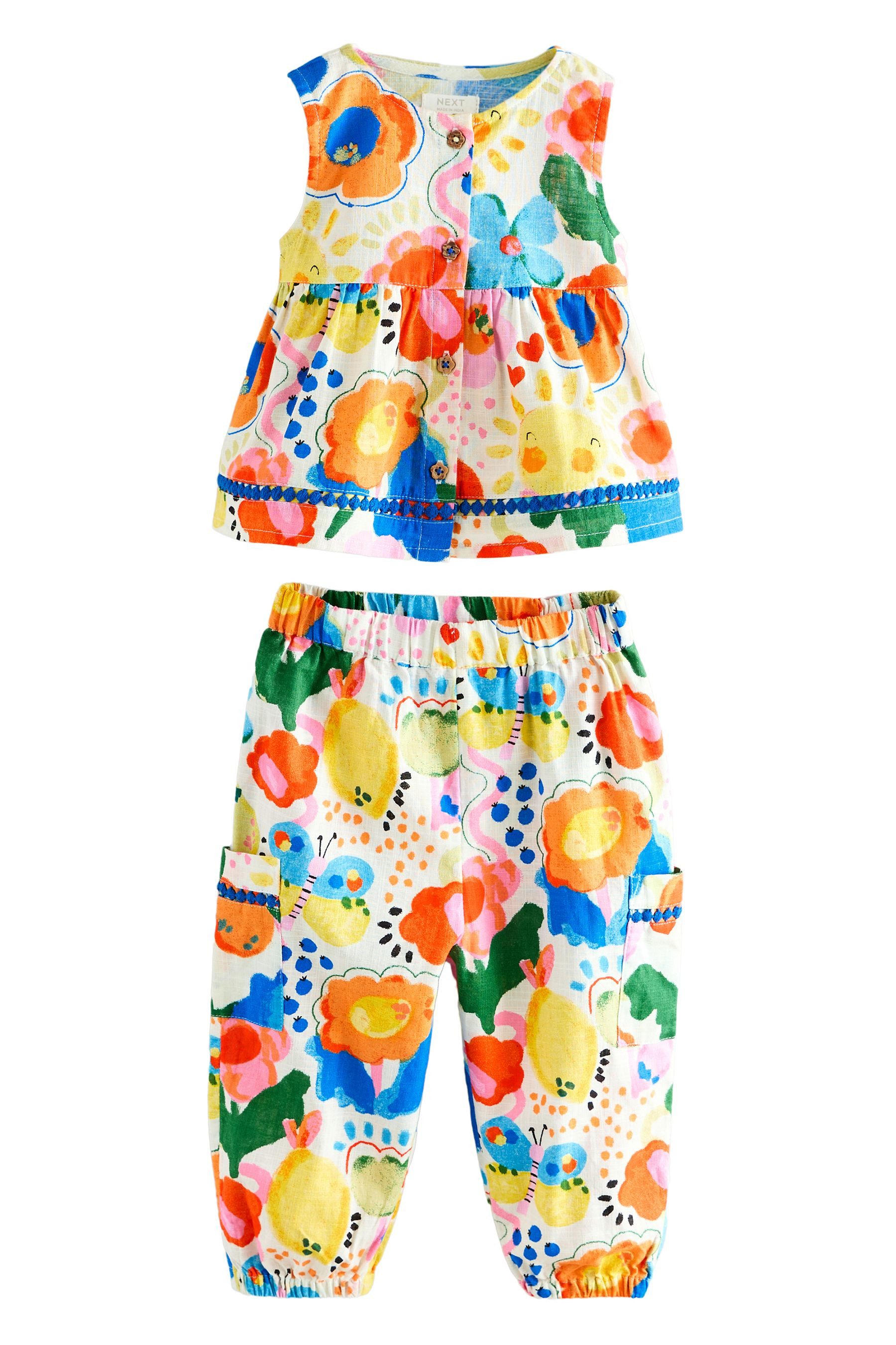 Next Top & Hose Helles Set aus Oberteil und Hose 100 % Baumwolle (2-tlg)