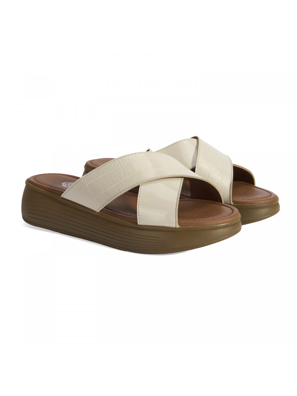 Desa Damen-Lederpantoffeln – Keilabsatz, ohne Verschluss Slipper günstig online kaufen